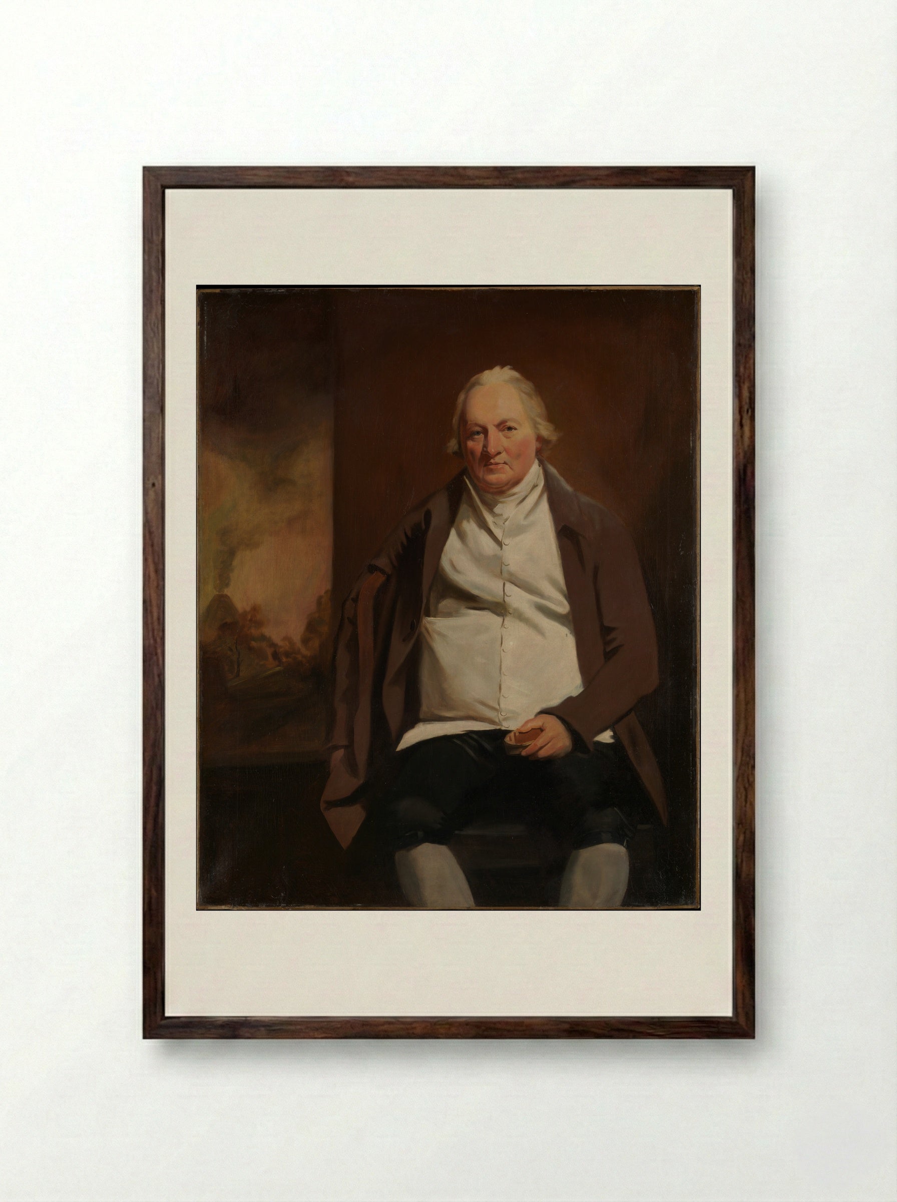 John Gray of Newholm - Sir Henry Raeburn - Framed Print Dark Wood
