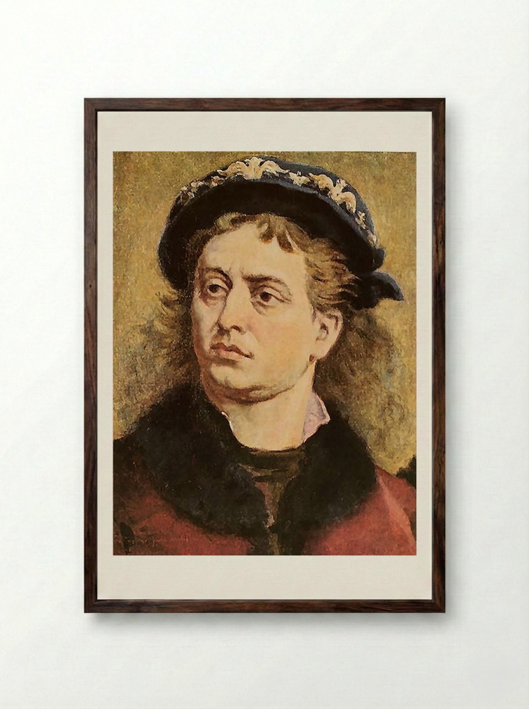 John I Albert (Portrait Study) - Jan Matejko - Framed Print Dark Wood