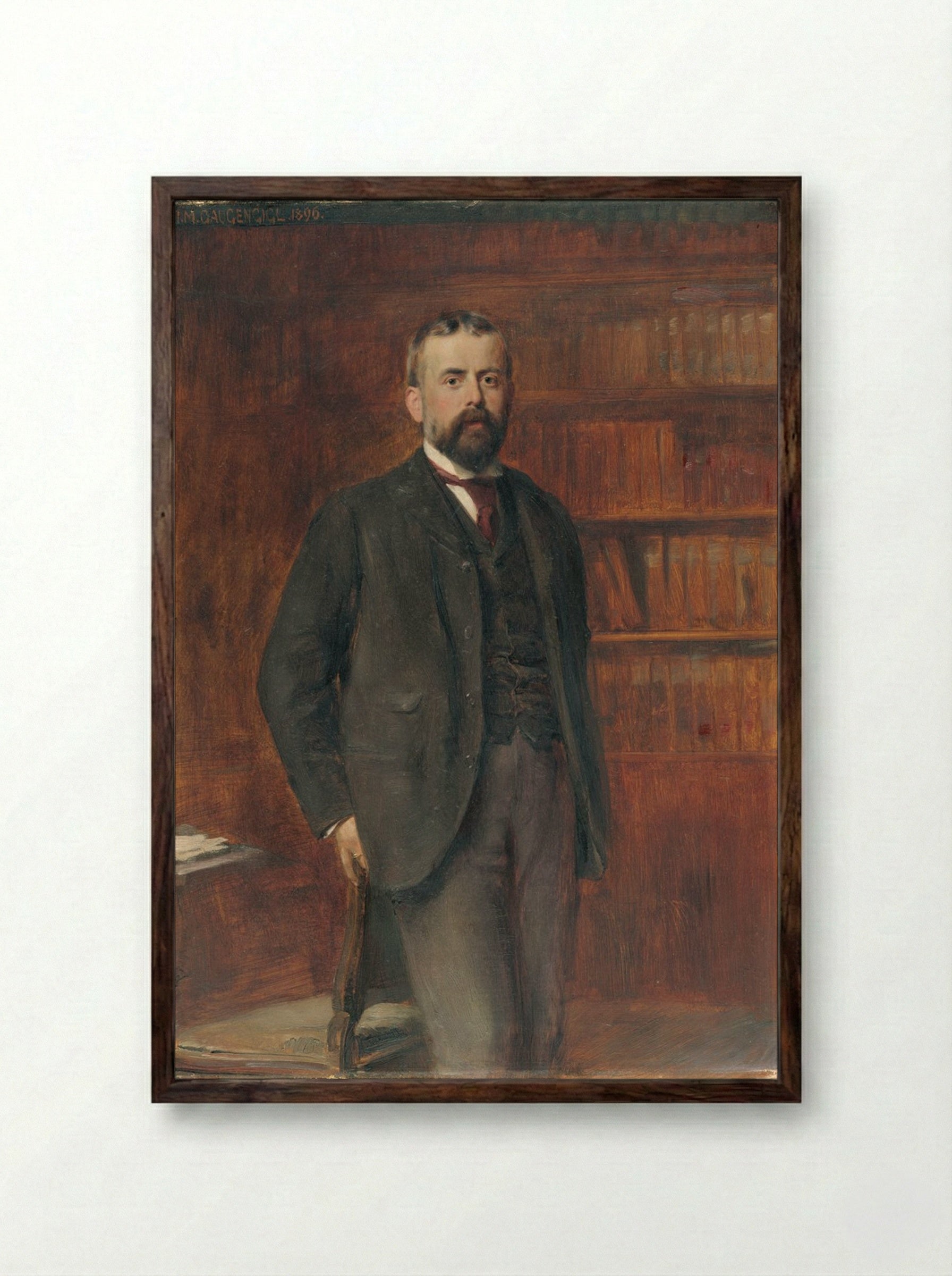 John Lowell (1856-1922) - Ignaz Marcel Gaugengigl - Framed Print Dark Wood