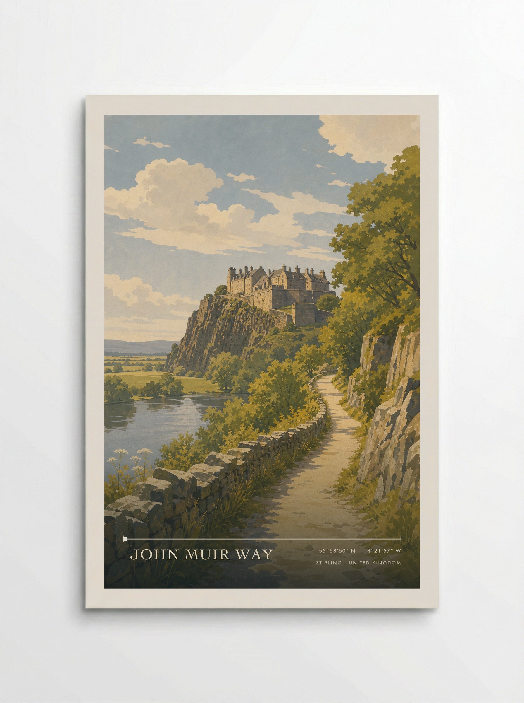 John Muir Way Stirling United Kingdom Travel Poster - Poster