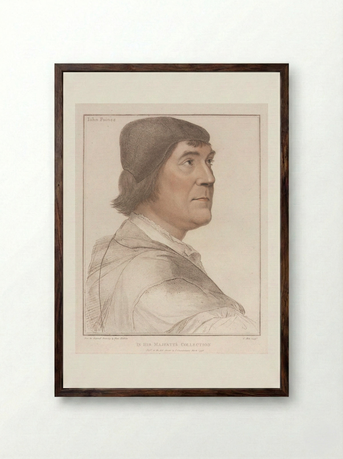 John Poines - Conrad Martin Metz - Framed Print Dark Wood