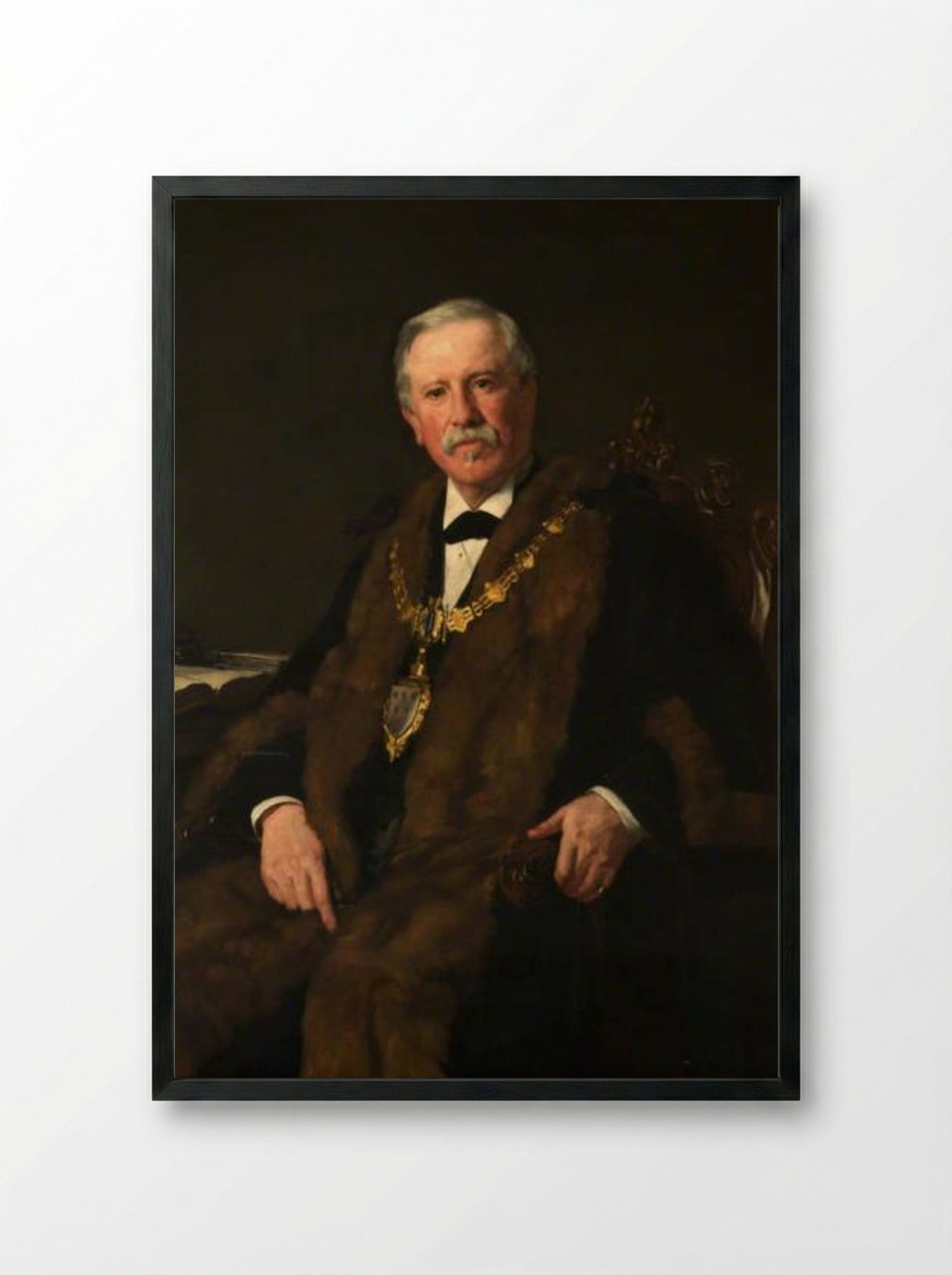 John Richard Pickmere, Mayor of Warrington - James Charles - Framed Print Black