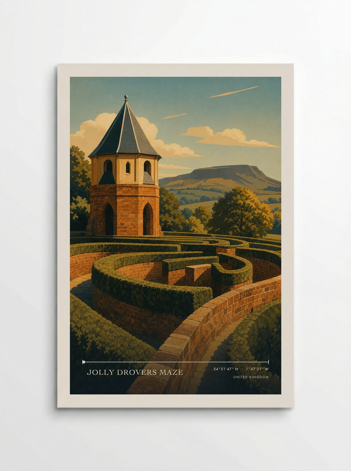 Jolly Drovers Maze | Travel Poster - Poster