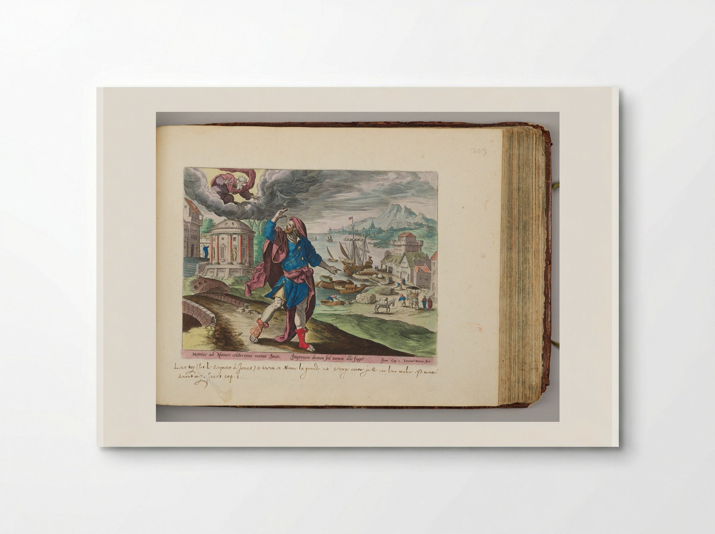 Jonah Fleeing the Presence of the Lord - Hieronymus Wierix - Poster