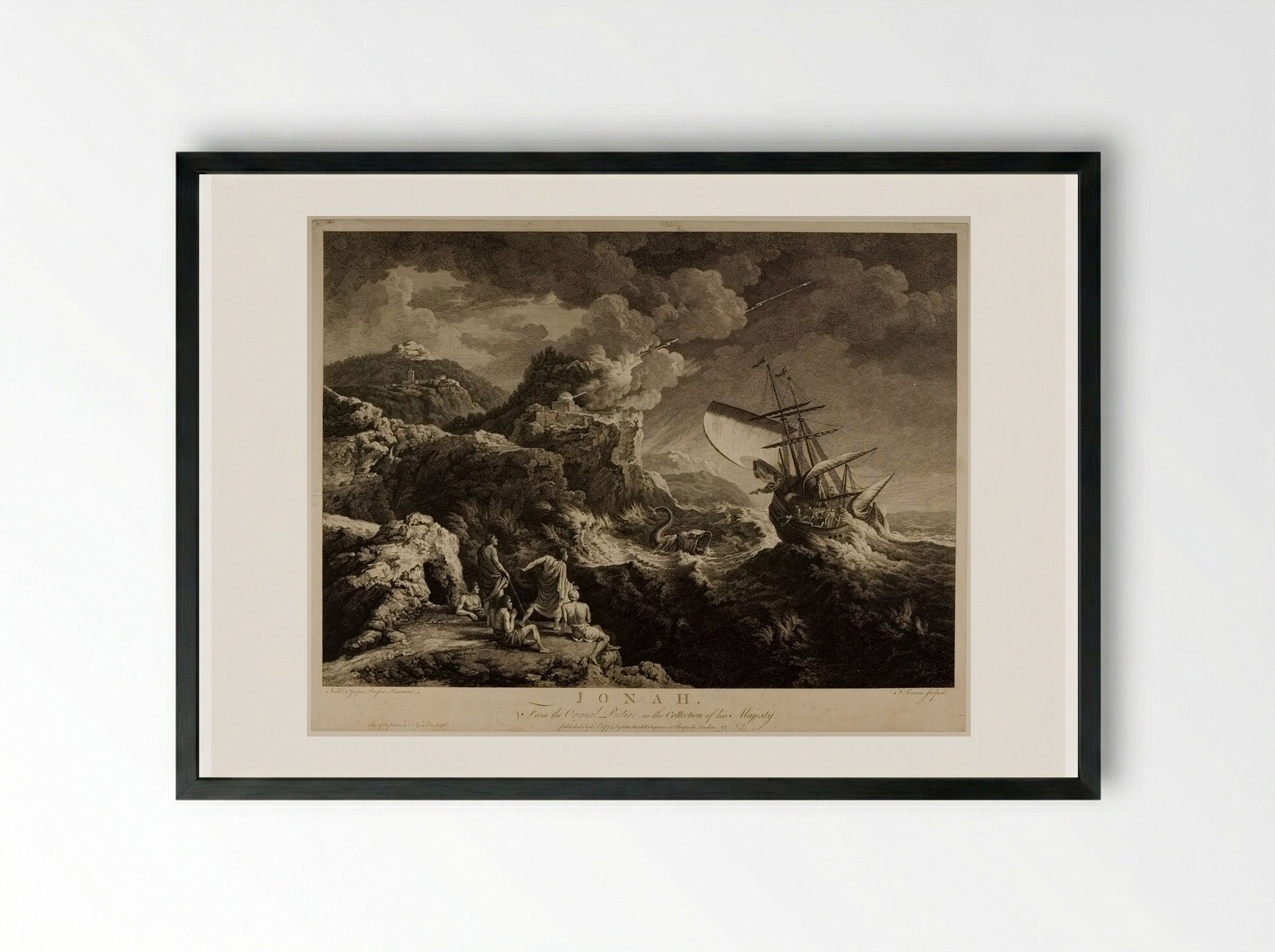 Jonah - François Vivares - Framed Print Black