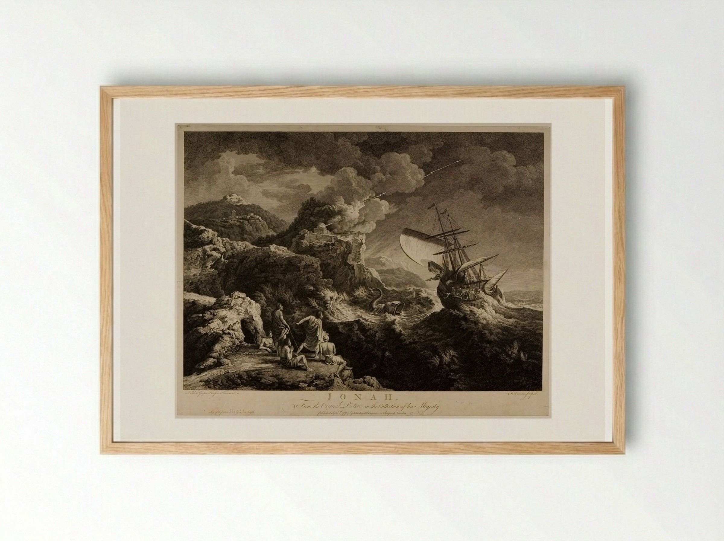 Jonah - François Vivares - Framed Print Wood