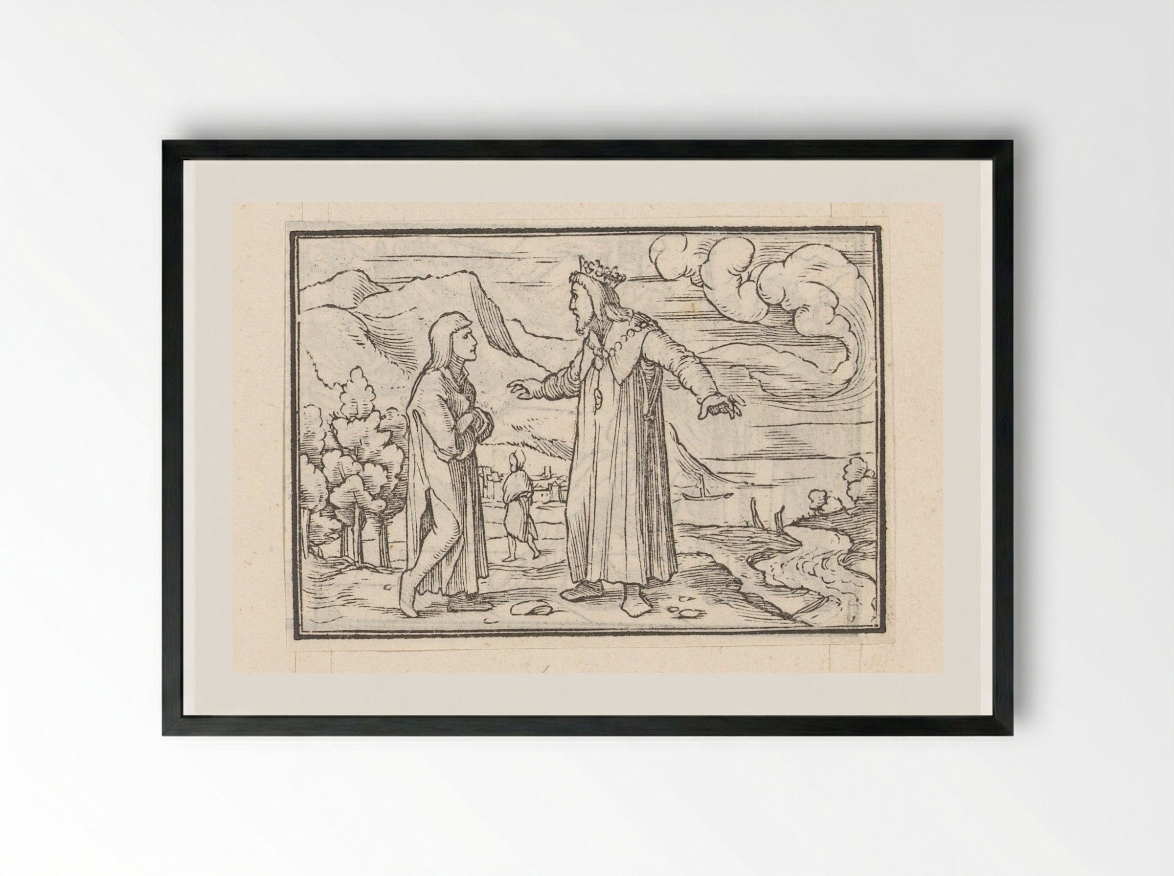 Jonathan Seeks Out David - Veit Rudolf Specklin - Framed Print Black