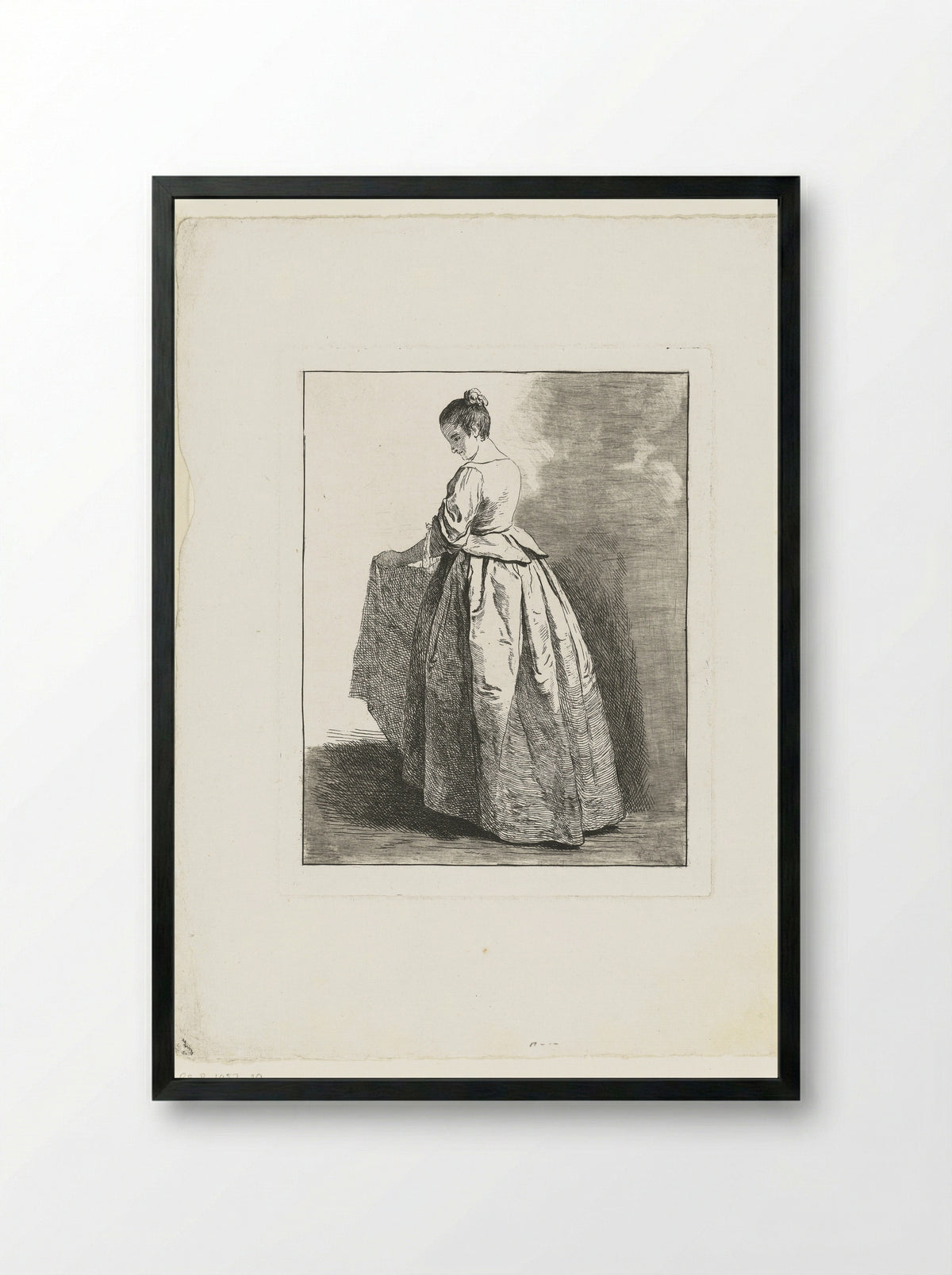 Jong meisje (Young Girl) - Michel Barthélémy Ollivier - Framed Print Black