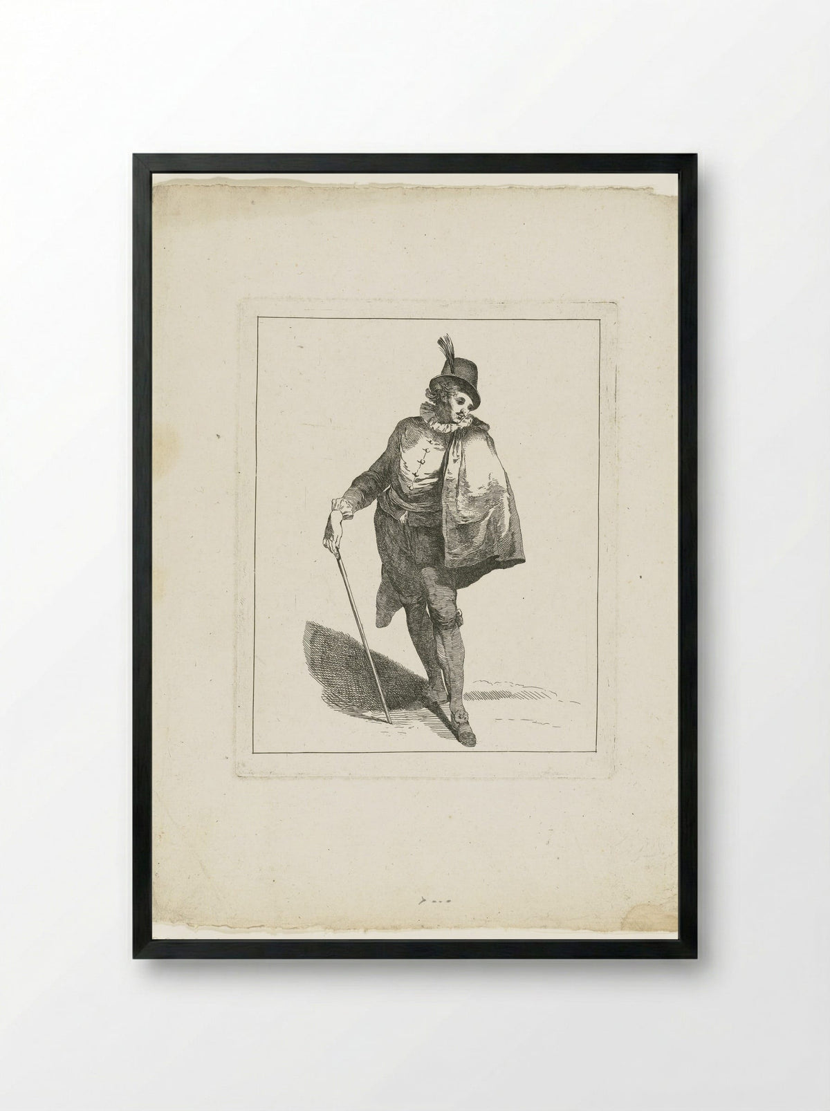 Jonge man in Spaans kostuum - Michel Barthélémy Ollivier - Framed Print Black