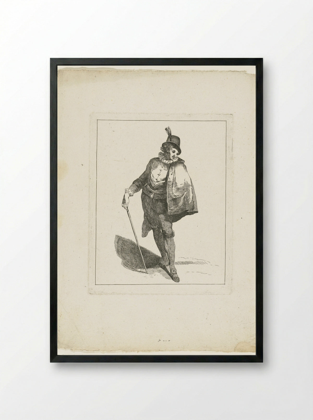 Jonge man in Spaans kostuum - Michel Barthélémy Ollivier - Framed Print Black