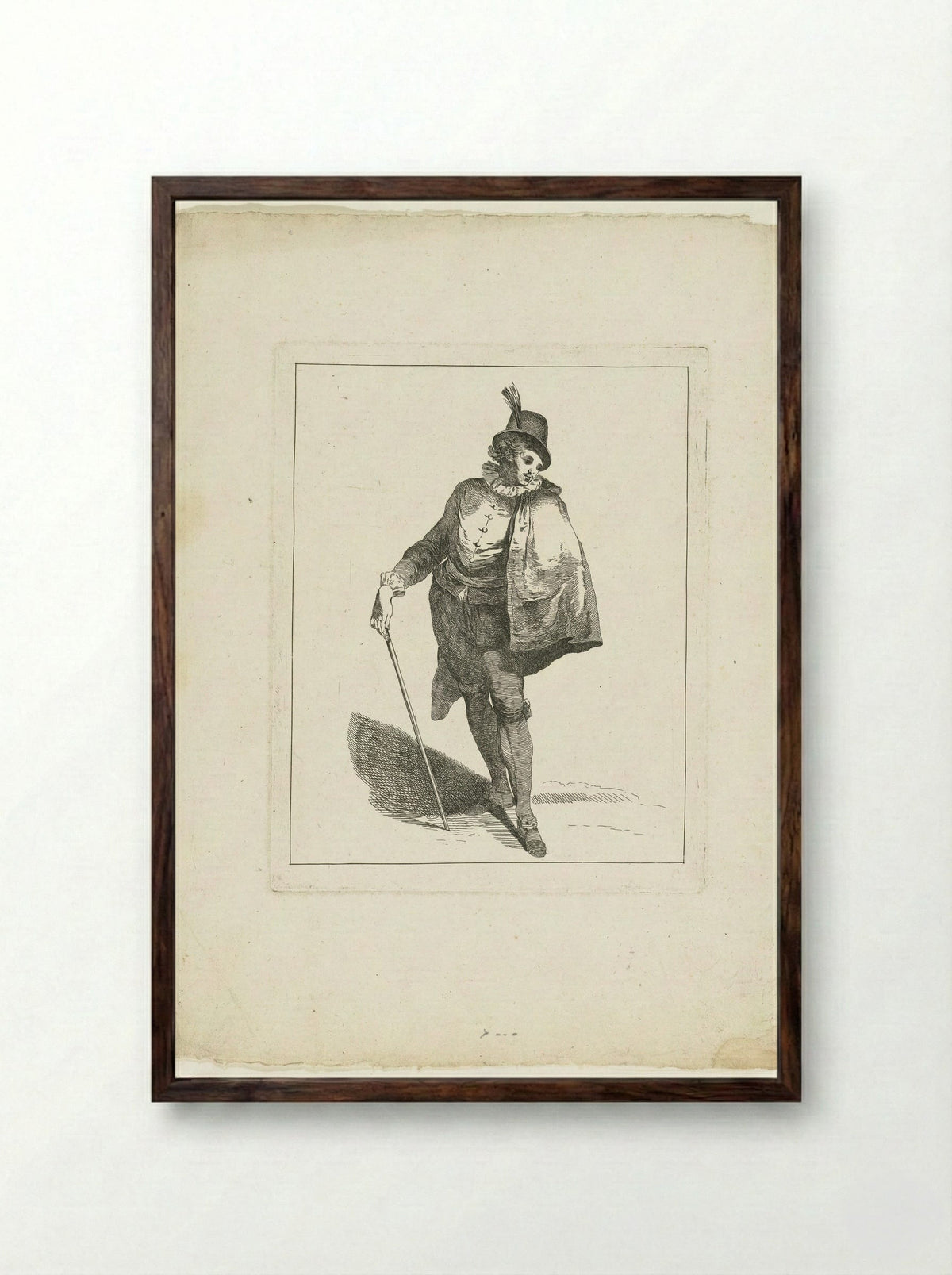 Jonge man in Spaans kostuum - Michel Barthélémy Ollivier - Framed Print Dark Wood