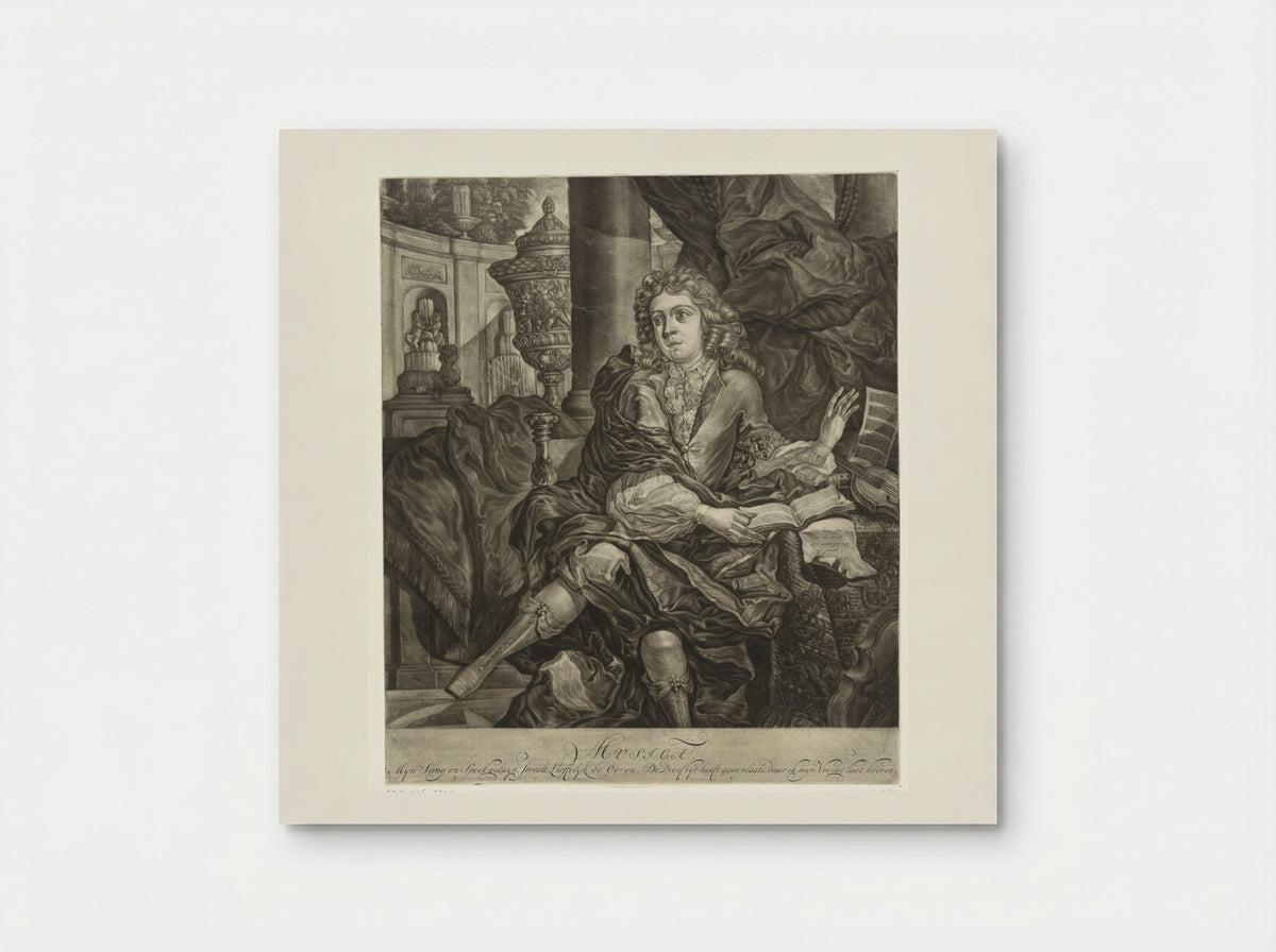 Jonge man met muziekinstrumenten - Arnoud van Halen - Poster