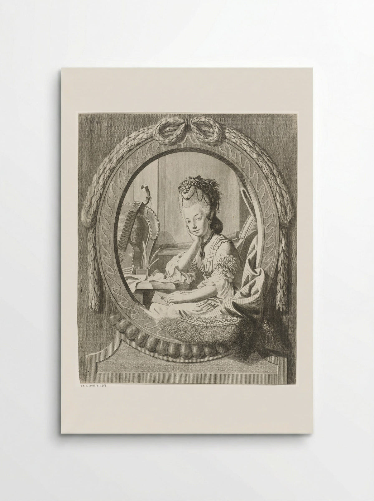 Jonge vrouw met een brief - Theodorus de Roode - Poster
