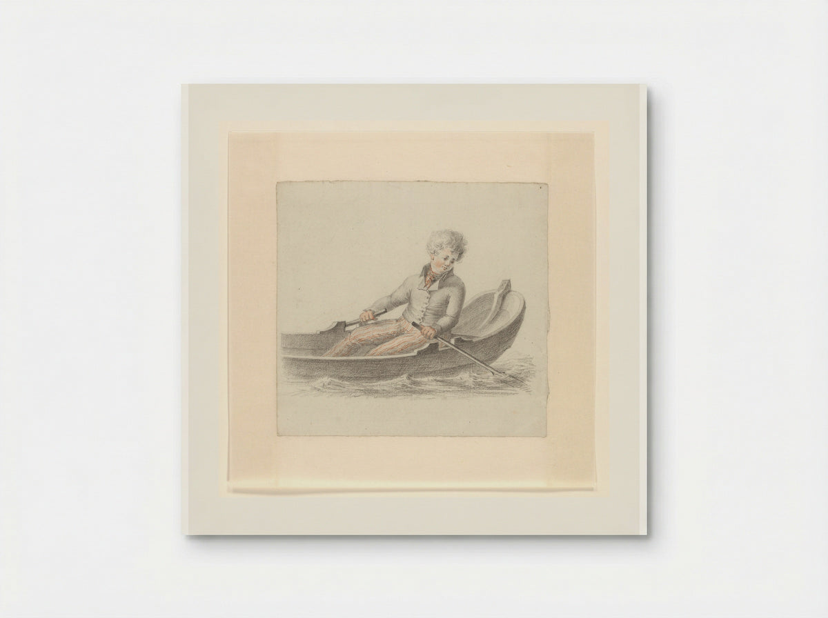 Jongen in een roeiboot - Johannes van Reijn - Poster
