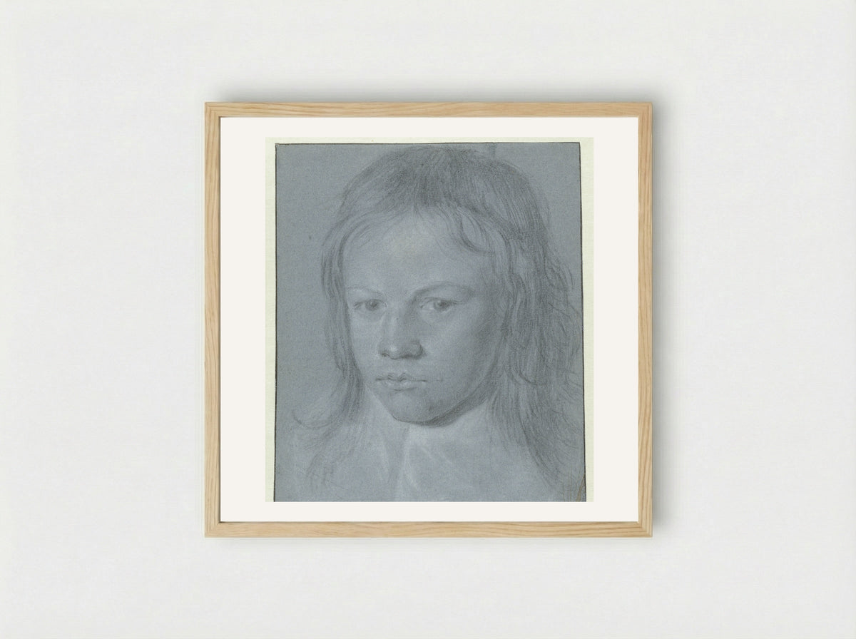 Jongenskop (Head of a Boy) - Abraham Toorenvliet - Framed Print Wood