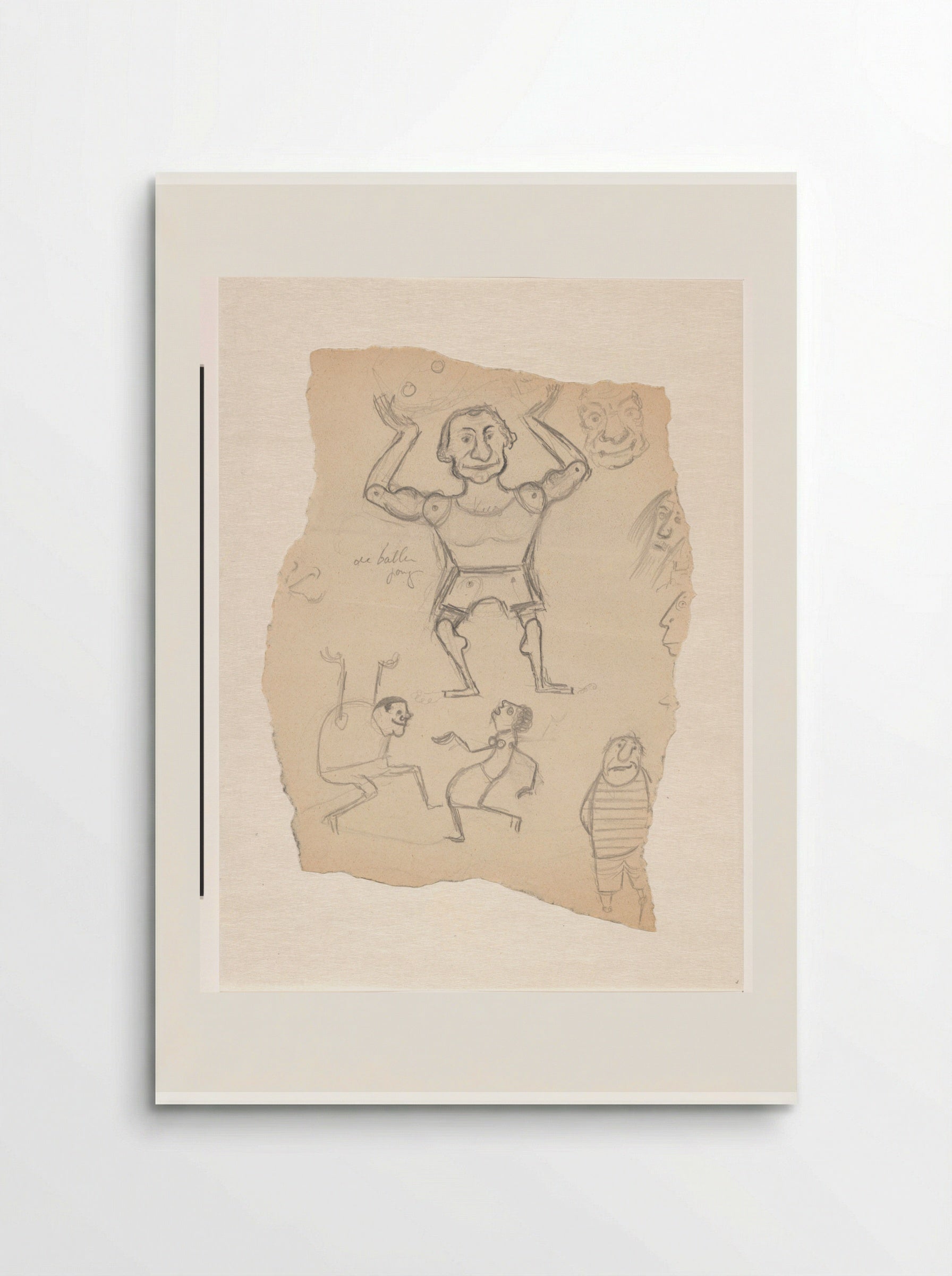 Jonglerende man, een dansend paar en een staande figuur - Willem Westbroek - Poster