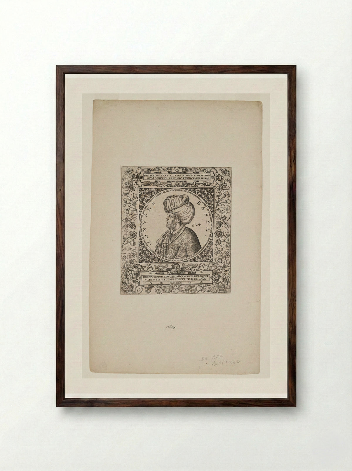 Jonuses Bassa - Theodor de Bry - Framed Print Dark Wood