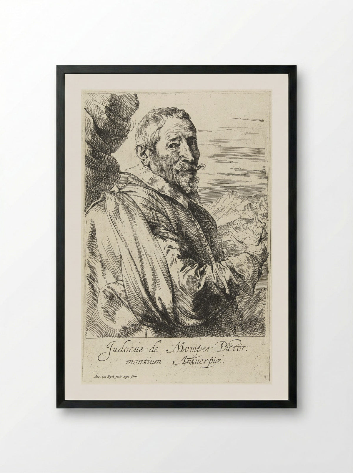 Joos de Momper - Anthony van Dyck - Framed Print Black