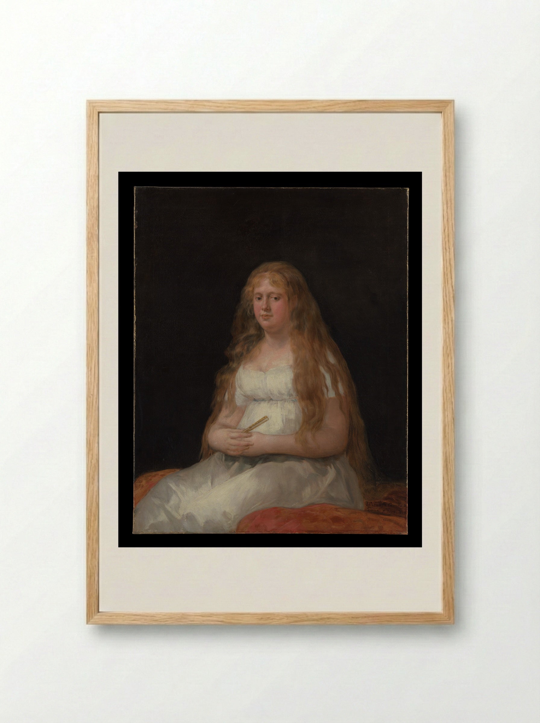 Josefa de Castilla Portugal y van Asbrock de Garcini - Francisco de Goya y Lucientes - Framed Print Wood