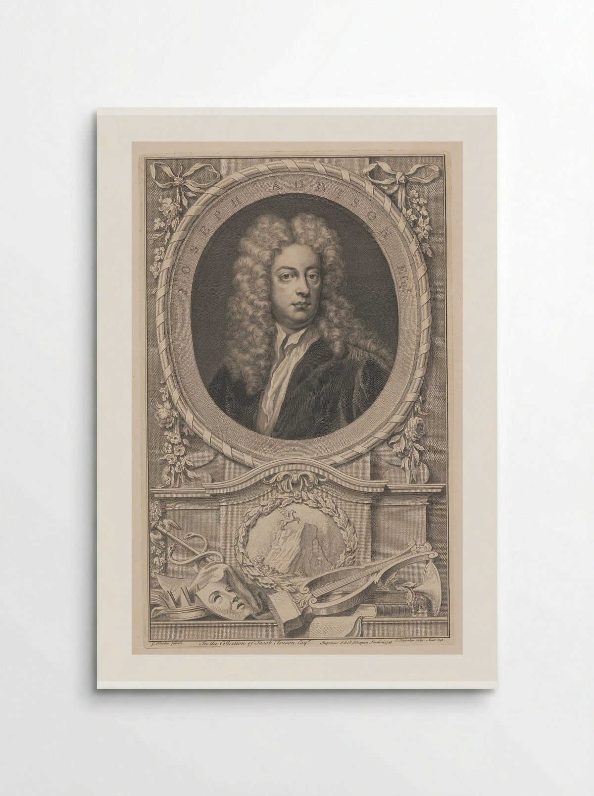 Joseph Addison - Jacobus Houbraken - Poster
