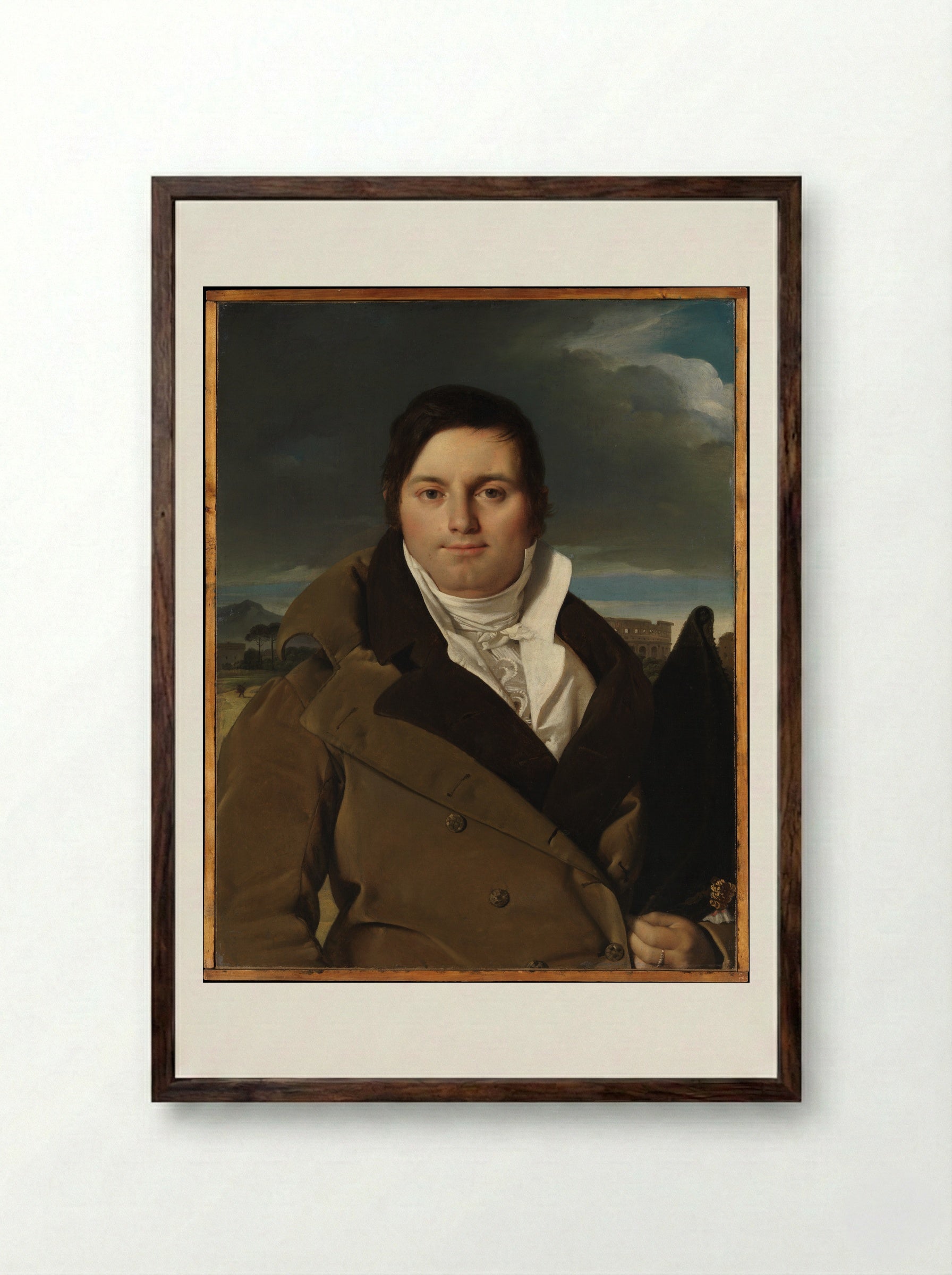 Joseph-Antoine Moltedo - Jean Auguste Dominique Ingres - Framed Print Dark Wood