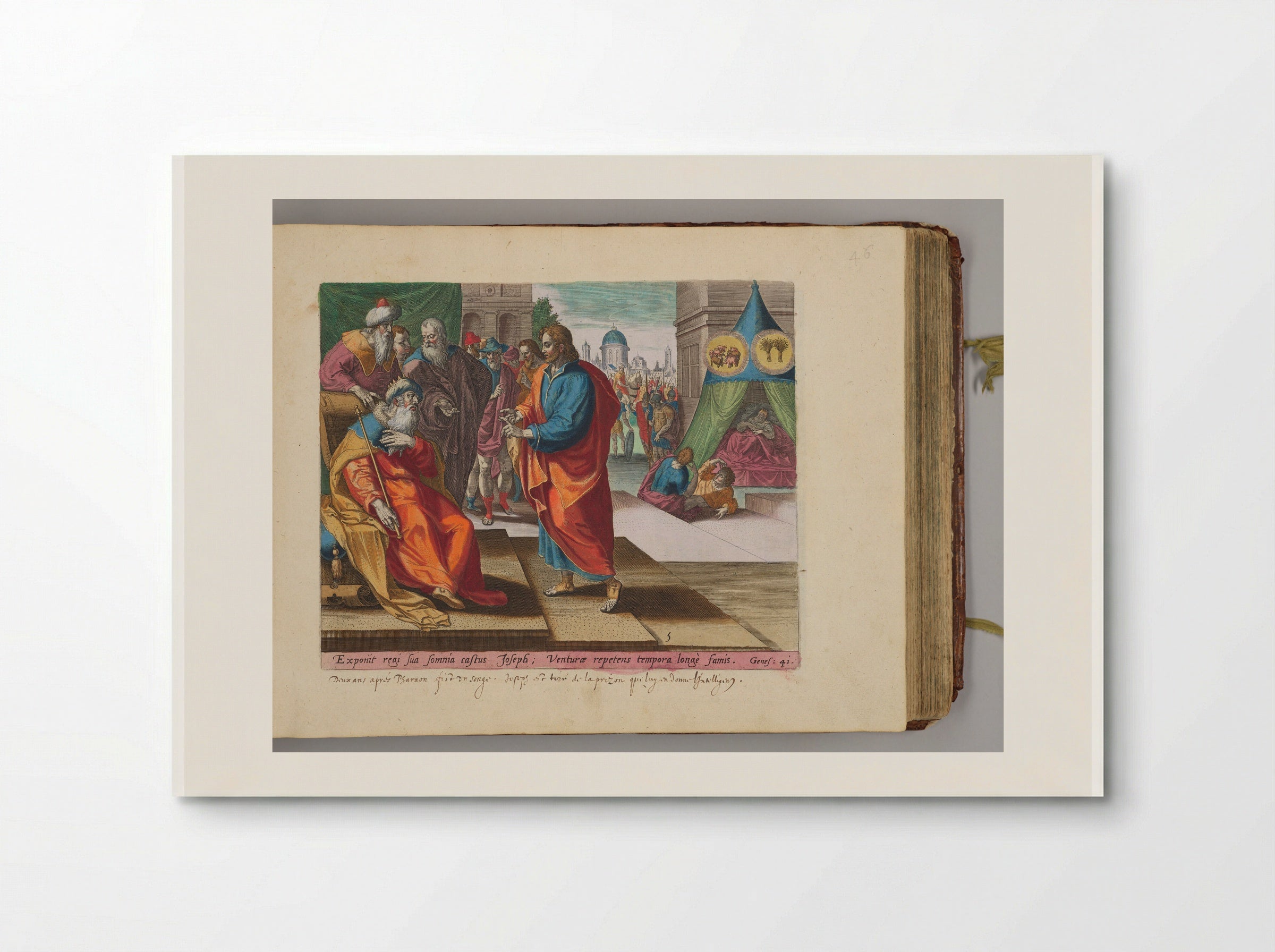 Joseph Explaining Pharaoh's Dreams - Hans Collaert the Elder - Poster