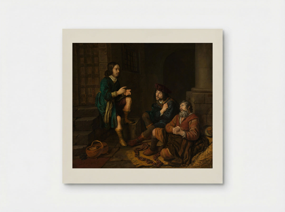 Joseph Interpreting the Dreams of the Baker and the Butler - Jan Victors - Poster