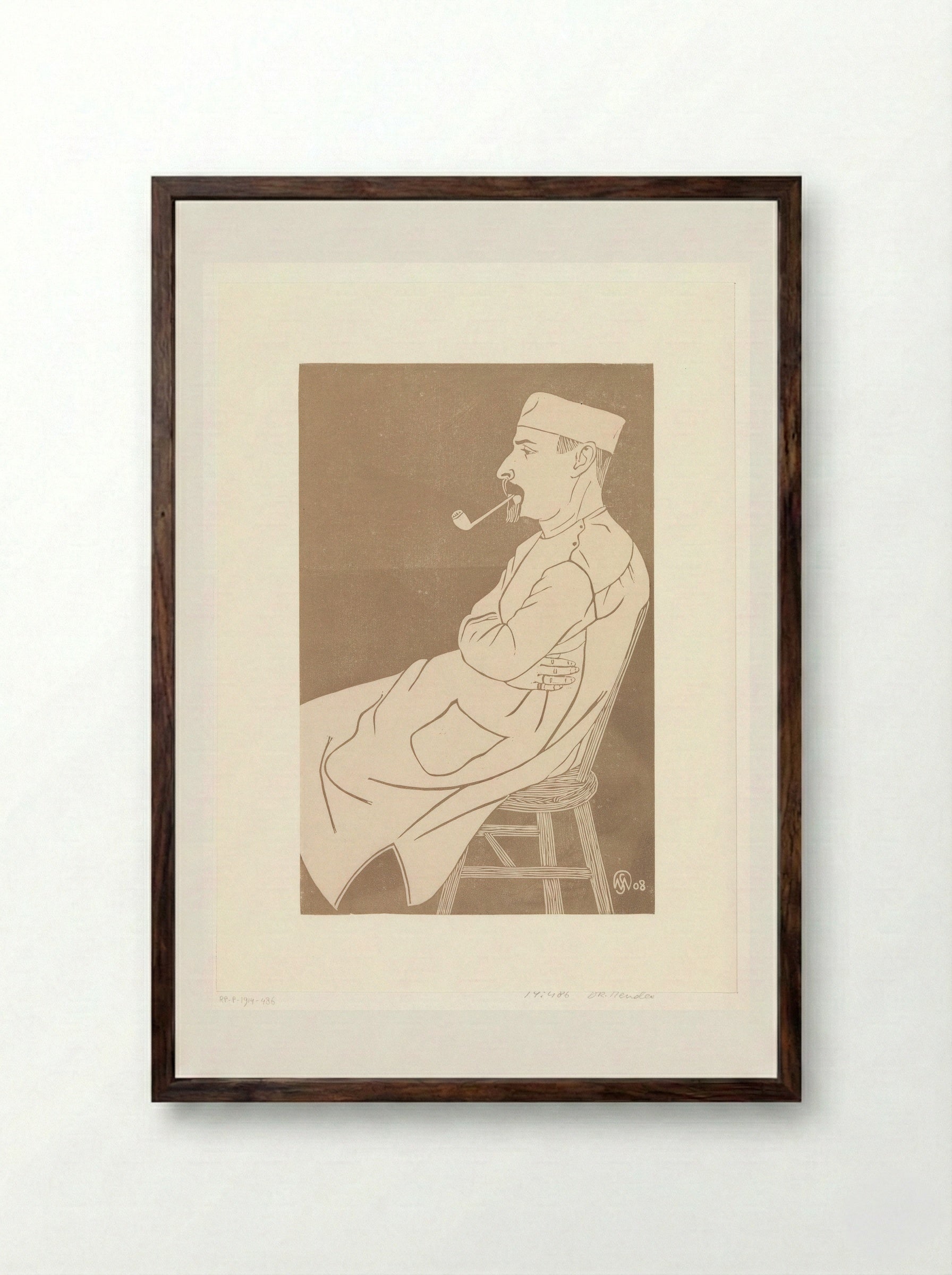Joseph Mendes da Costa - Samuel Jessurun de Mesquita - Framed Print Dark Wood