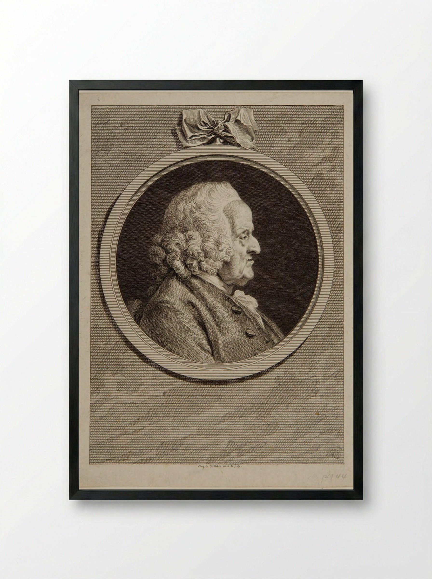 Joseph Pellerin - Augustin de Saint-Aubin - Framed Print Black