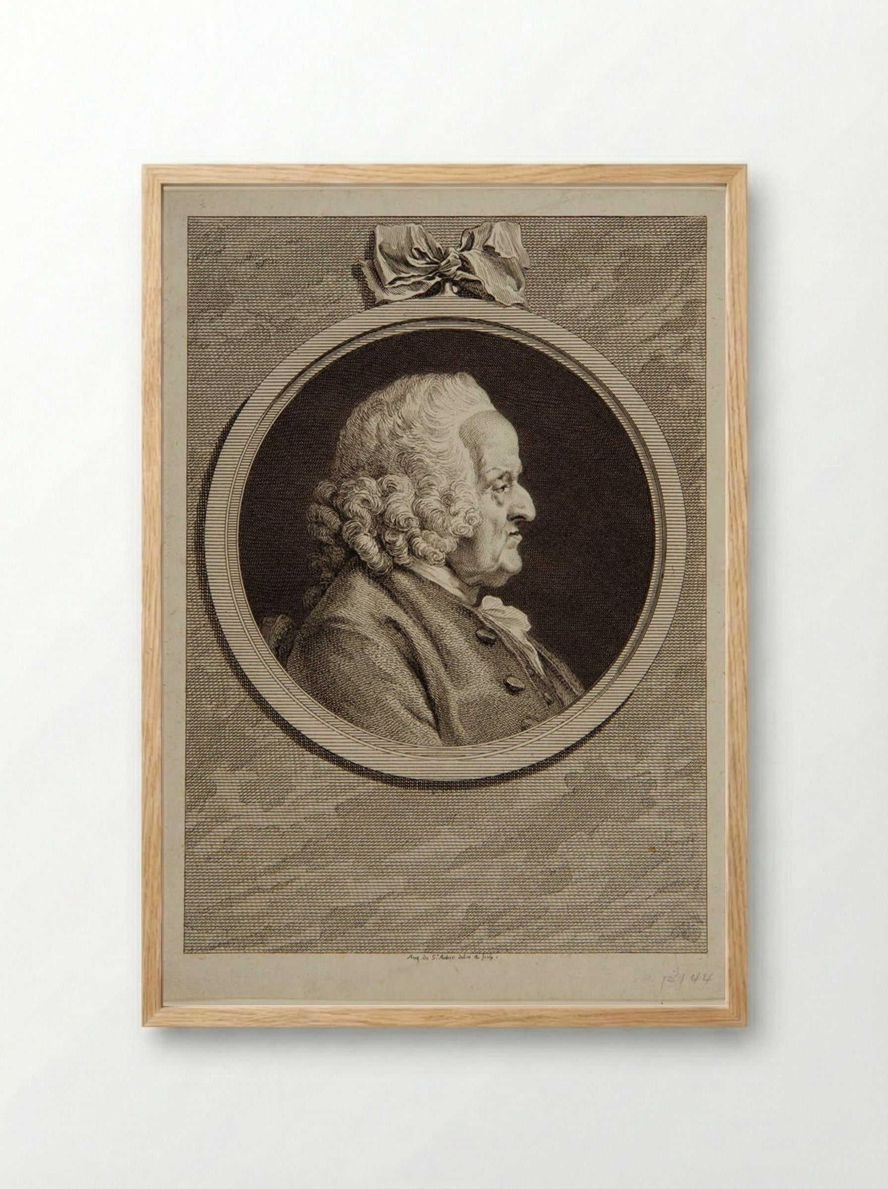 Joseph Pellerin - Augustin de Saint-Aubin - Framed Print Wood