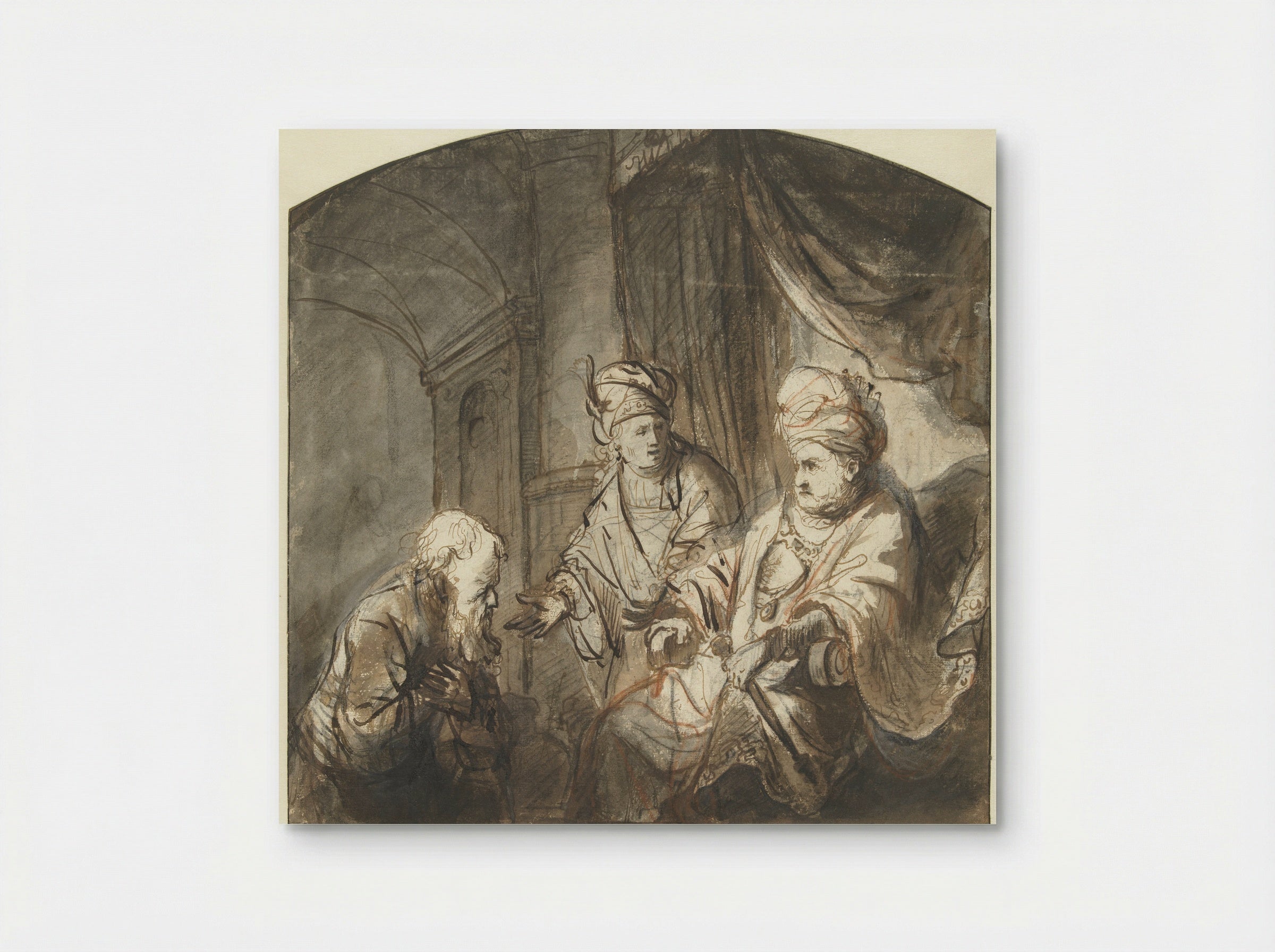 Joseph Presenting His Father to Pharaoh - Ferdinand Bol - Poster