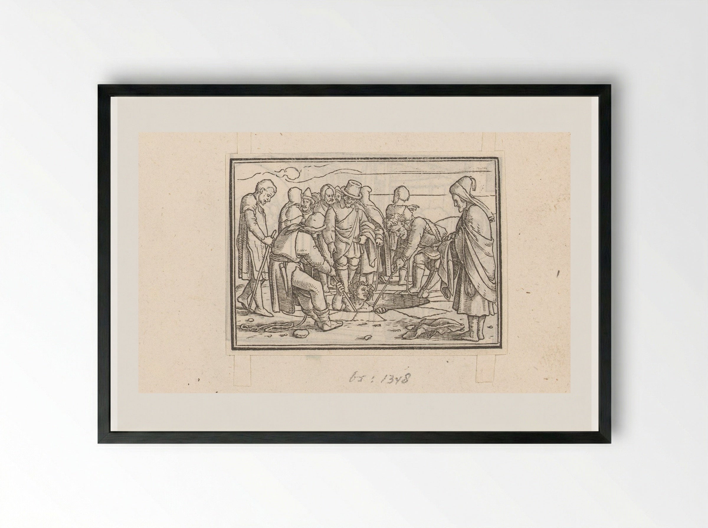 Joseph Pulled from the Pit - Veit Rudolf Specklin - Framed Print Black