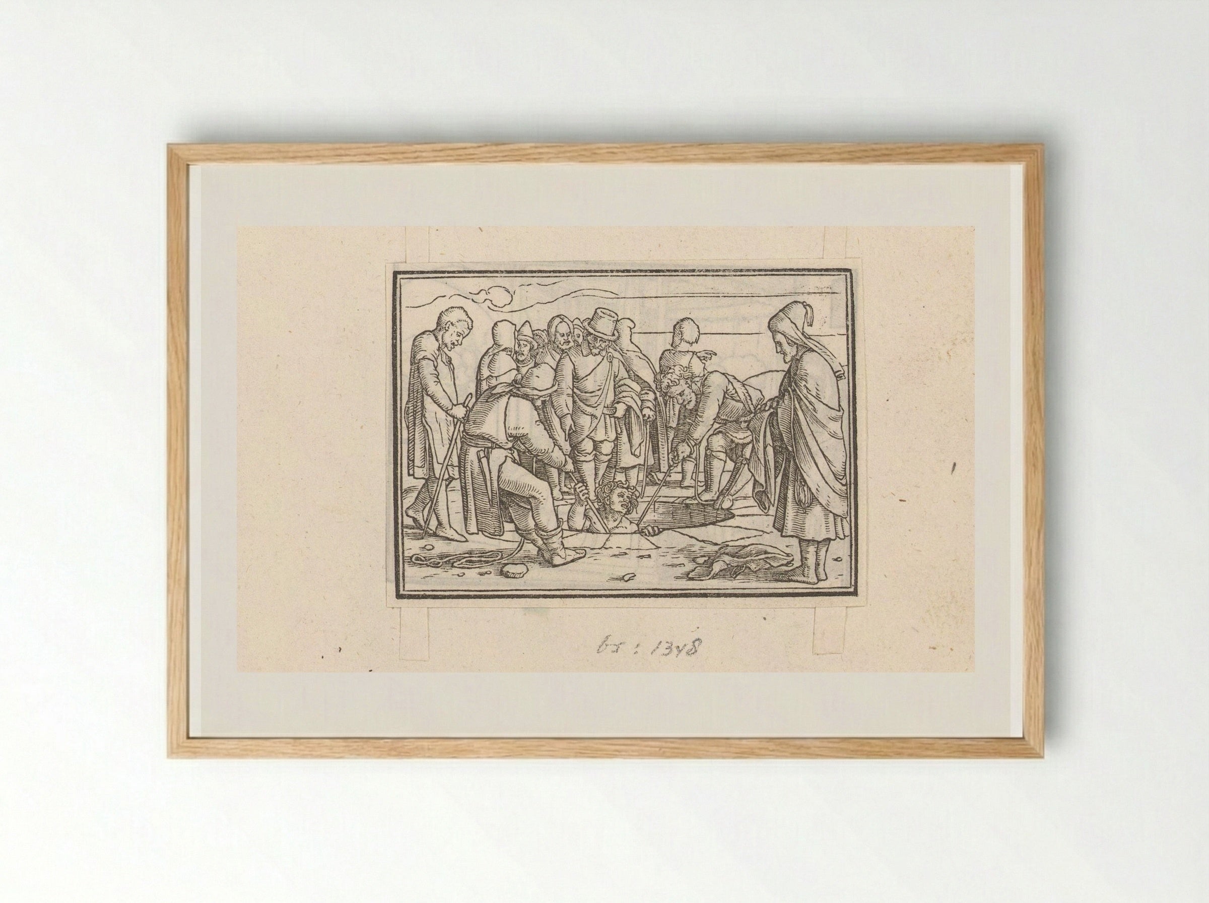 Joseph Pulled from the Pit - Veit Rudolf Specklin - Framed Print Wood