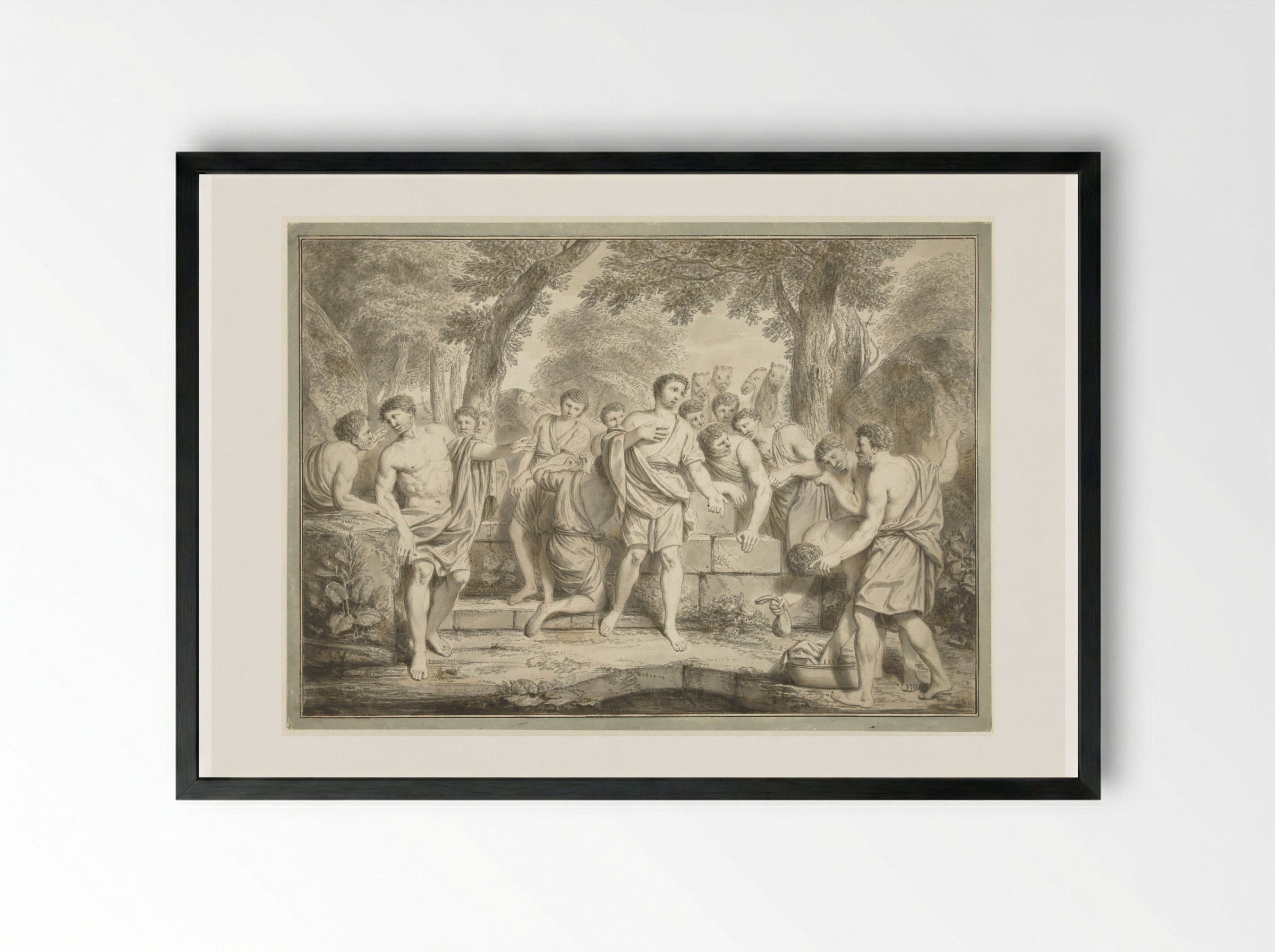 Joseph Sold by His Brothers - Louis Fabritius Dubourg - Framed Print Black