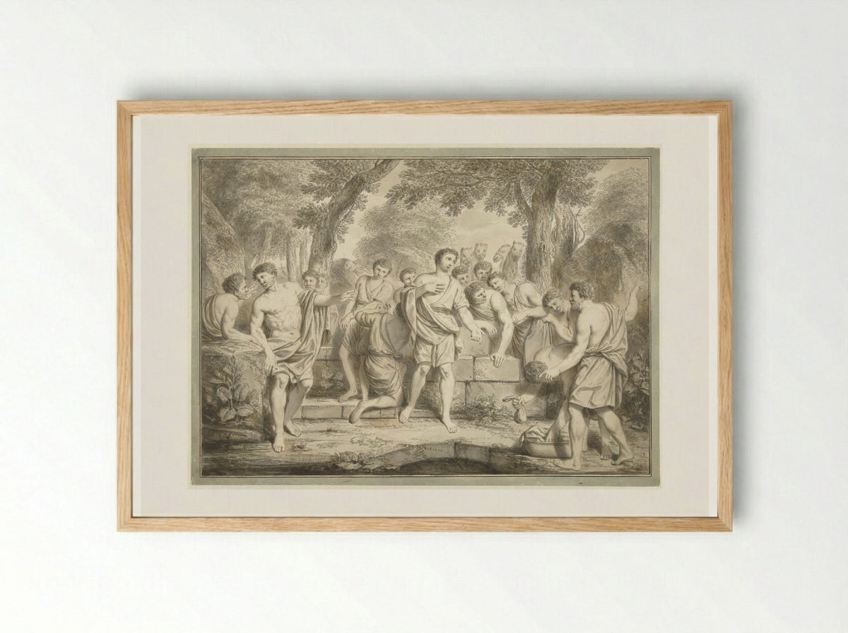 Joseph Sold by His Brothers - Louis Fabritius Dubourg - Framed Print Wood