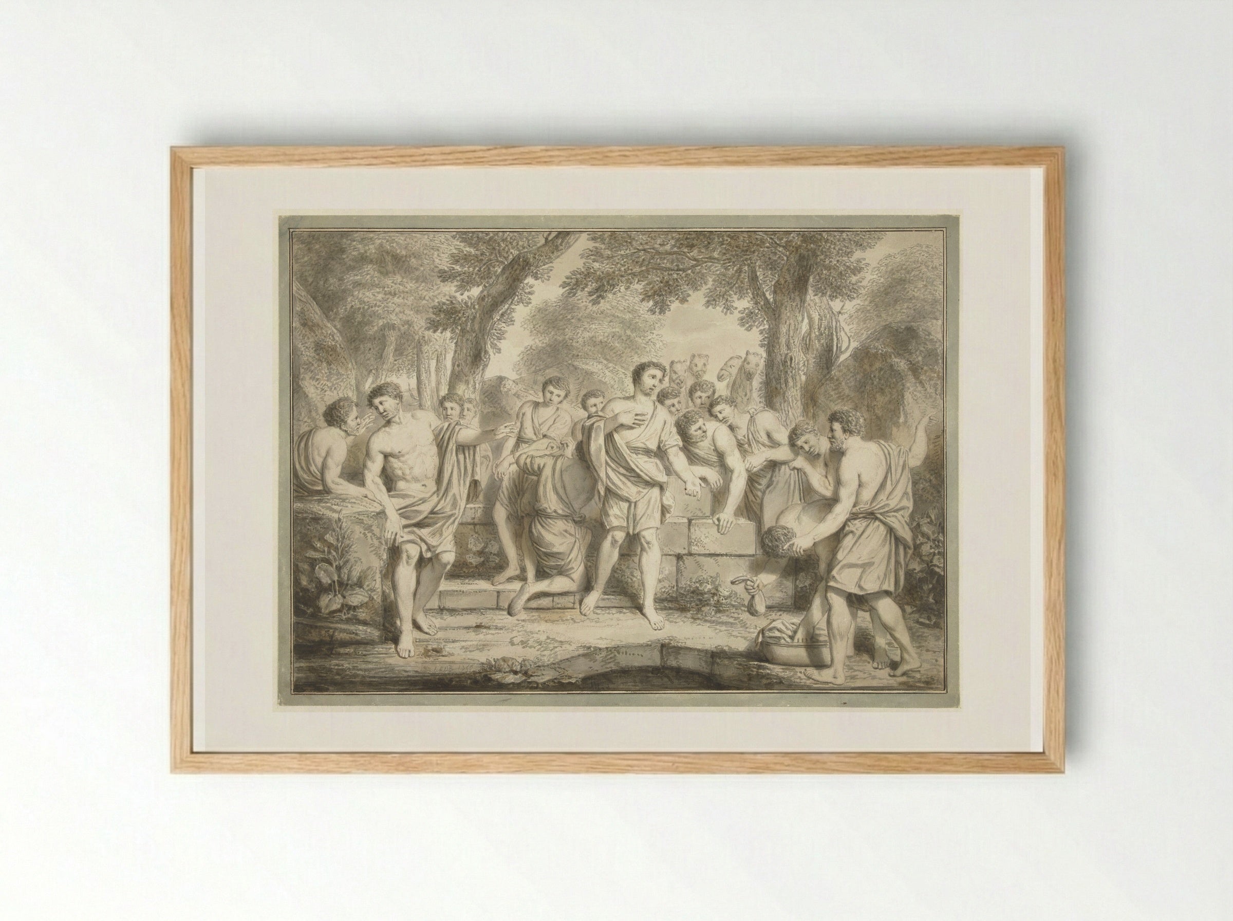 Joseph Sold by His Brothers - Louis Fabritius Dubourg - Framed Print Wood