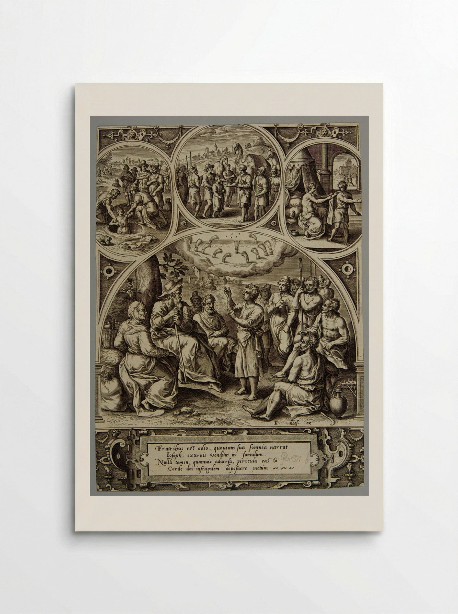 Joseph Telling His Dream - Adriaen Collaert - Poster