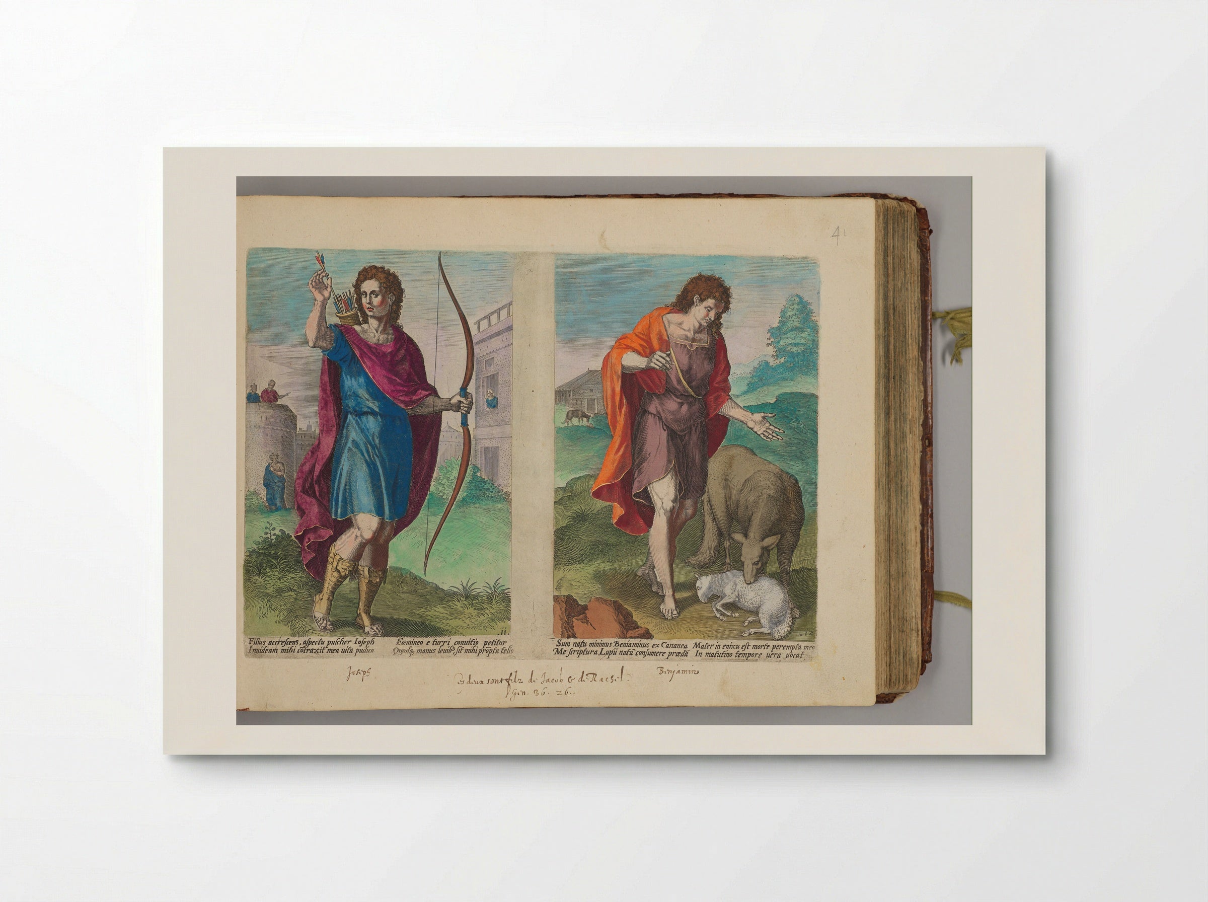 Joseph and Benjamin - Johann Sadeler I - Poster