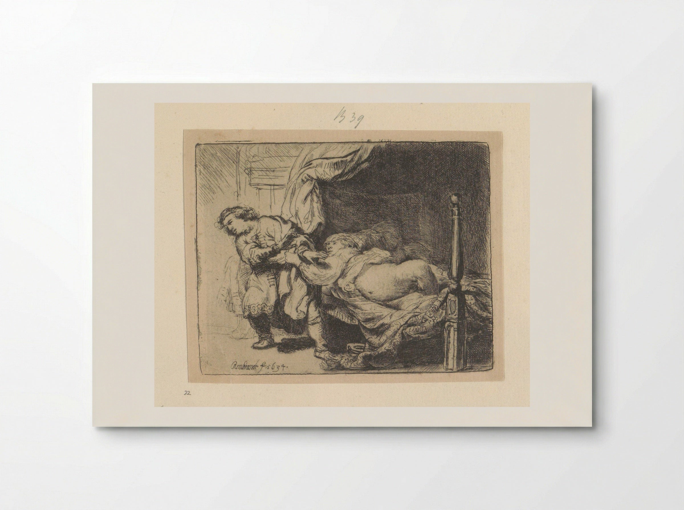 Joseph and Potiphar's Wife - Henry Louis Basan - Poster