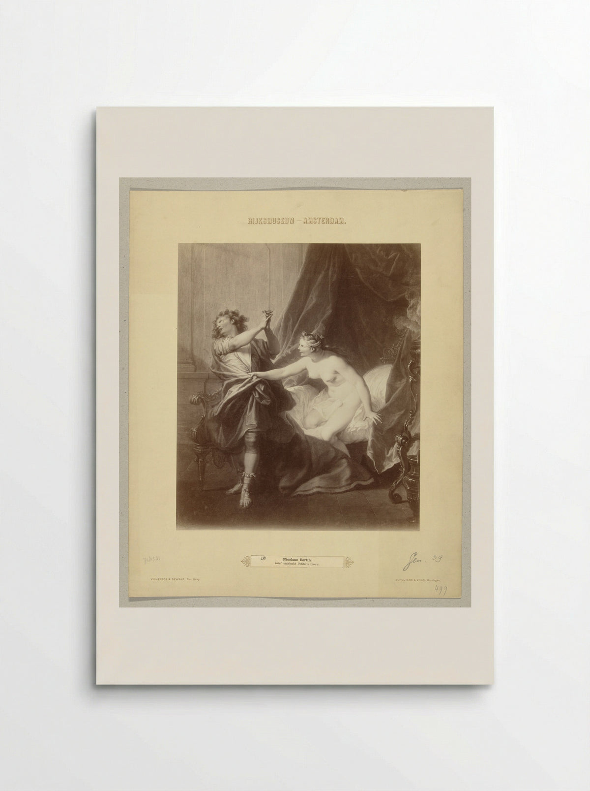 Joseph and Potiphar's Wife - Nicolas Bertin - Poster