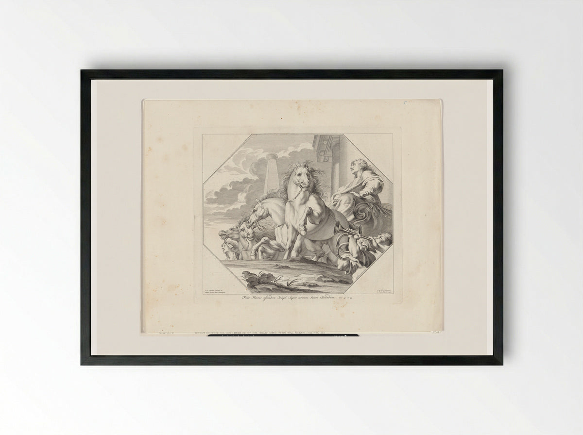Joseph in the Chariot, Appointed by Pharaoh over all Egypt - Jan Punt - Framed Print Black