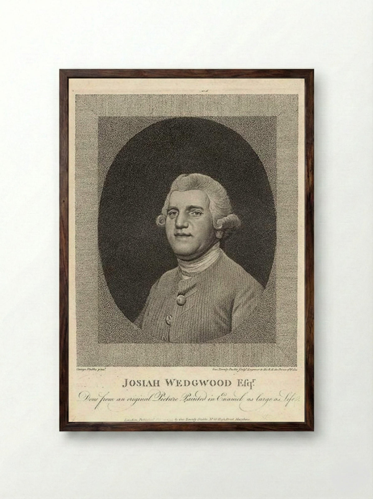 Josiah Wedgwood - George Stubbs - Framed Print Dark Wood
