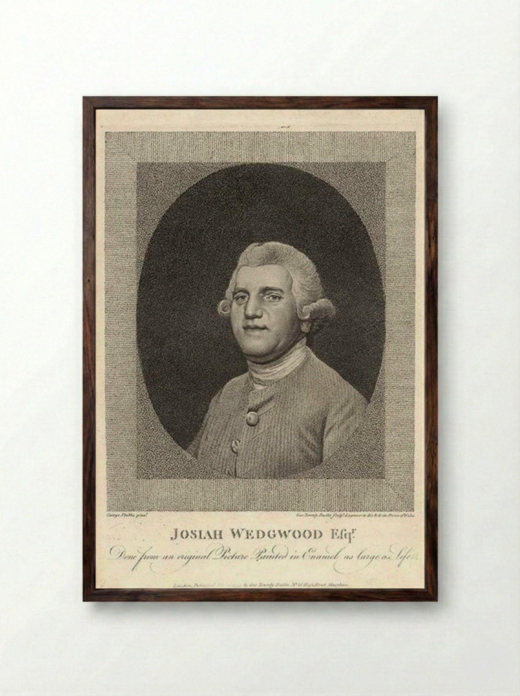 Josiah Wedgwood - George Stubbs - Framed Print Dark Wood