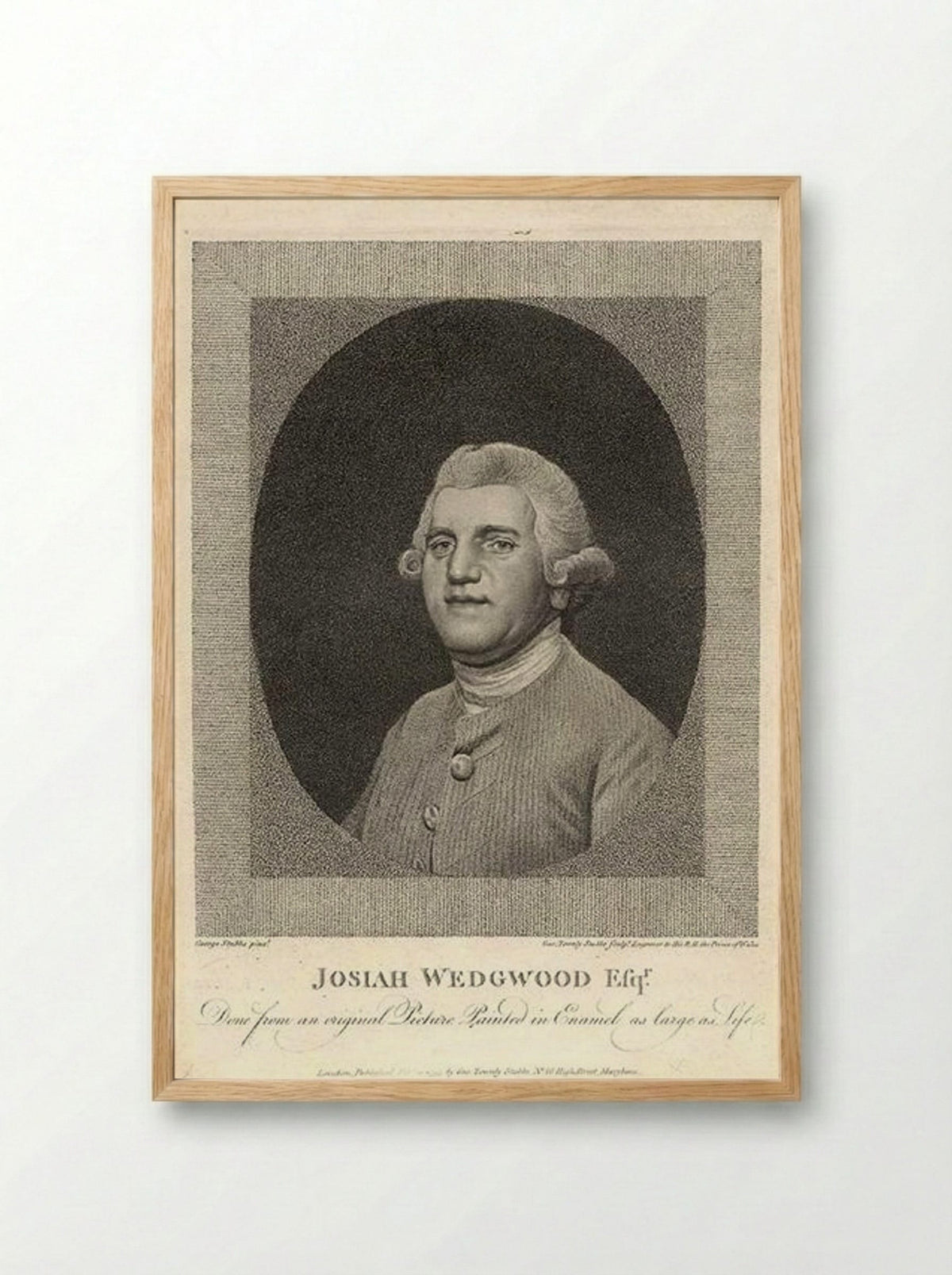 Josiah Wedgwood - George Stubbs - Framed Print Wood