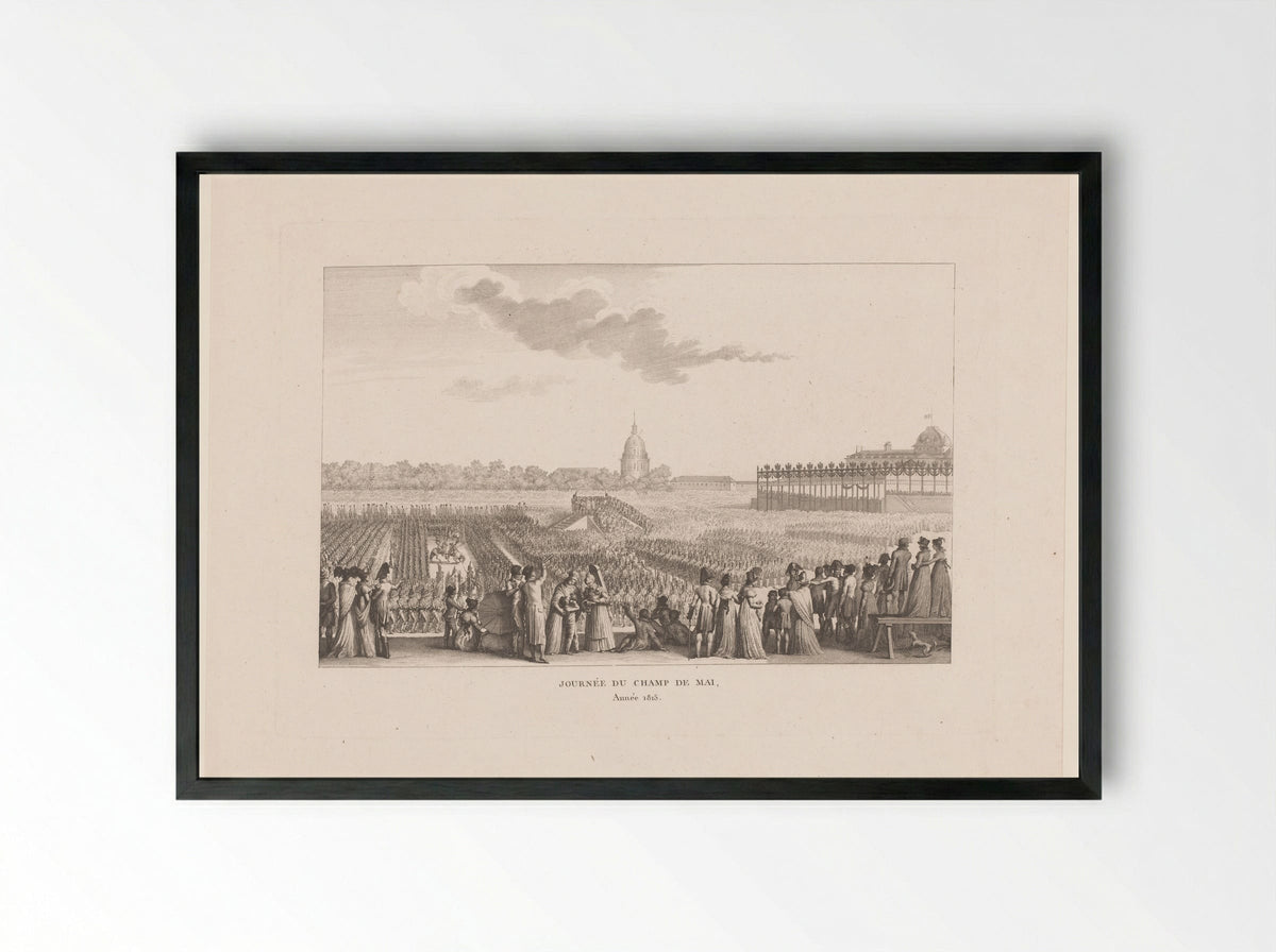 Journée du Champ de Mai, Année 1815 - Abraham Girardet - Framed Print Black