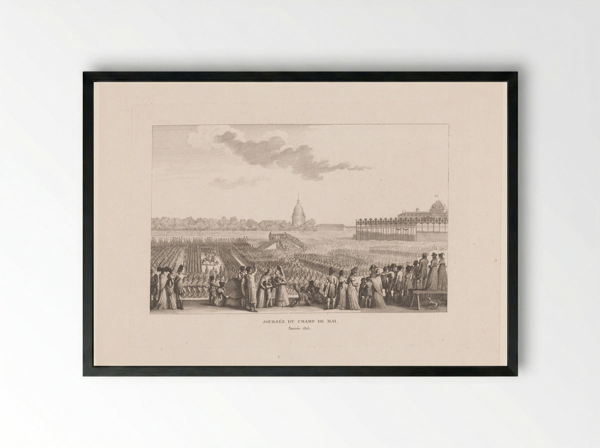 Journée du Champ de Mai, Année 1815 - Abraham Girardet - Framed Print Black