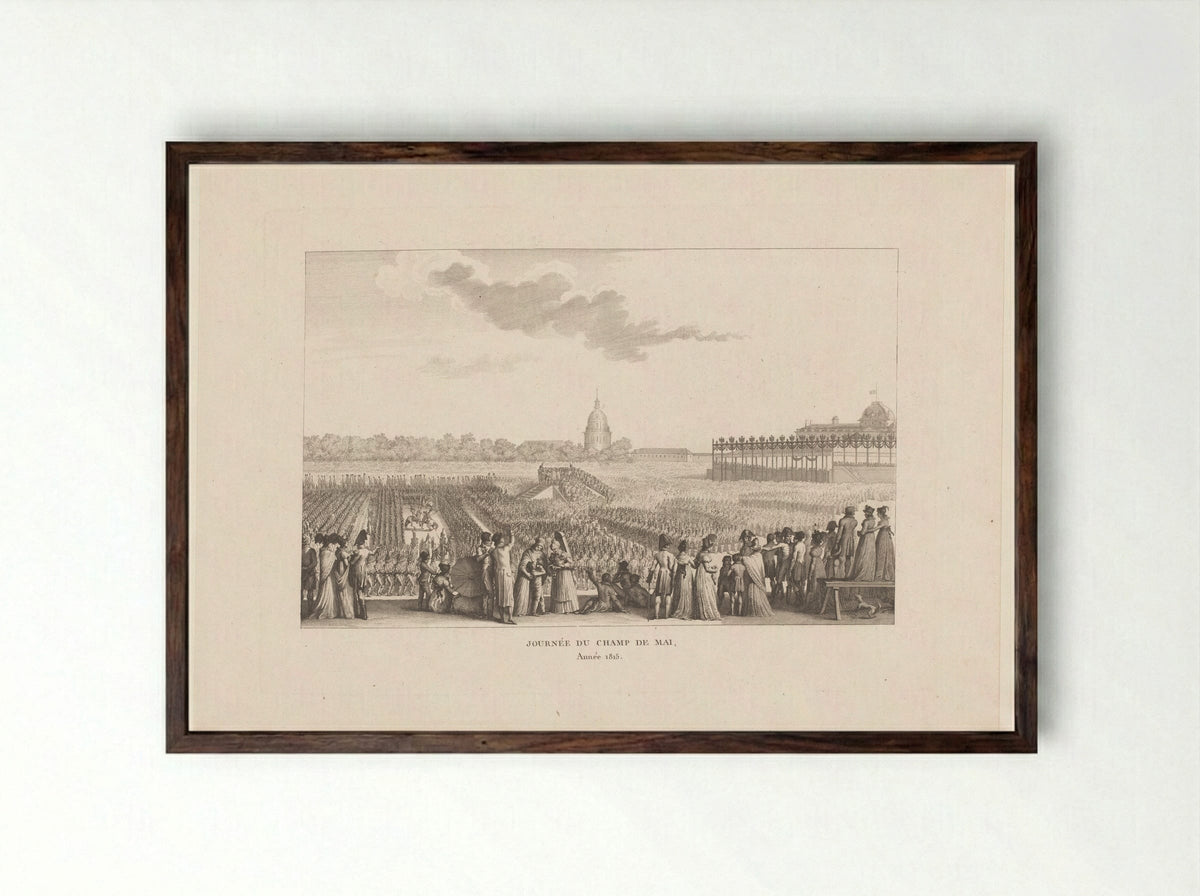 Journée du Champ de Mai, Année 1815 - Abraham Girardet - Framed Print Dark Wood