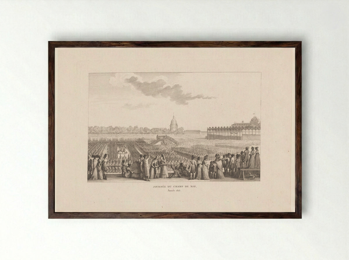 Journée du Champ de Mai, Année 1815 - Abraham Girardet - Framed Print Dark Wood