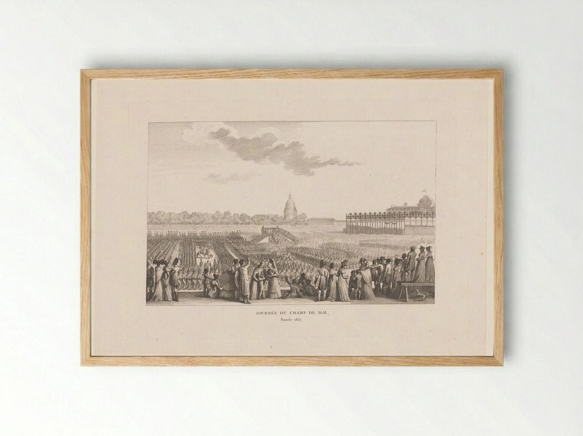 Journée du Champ de Mai, Année 1815 - Abraham Girardet - Framed Print Wood
