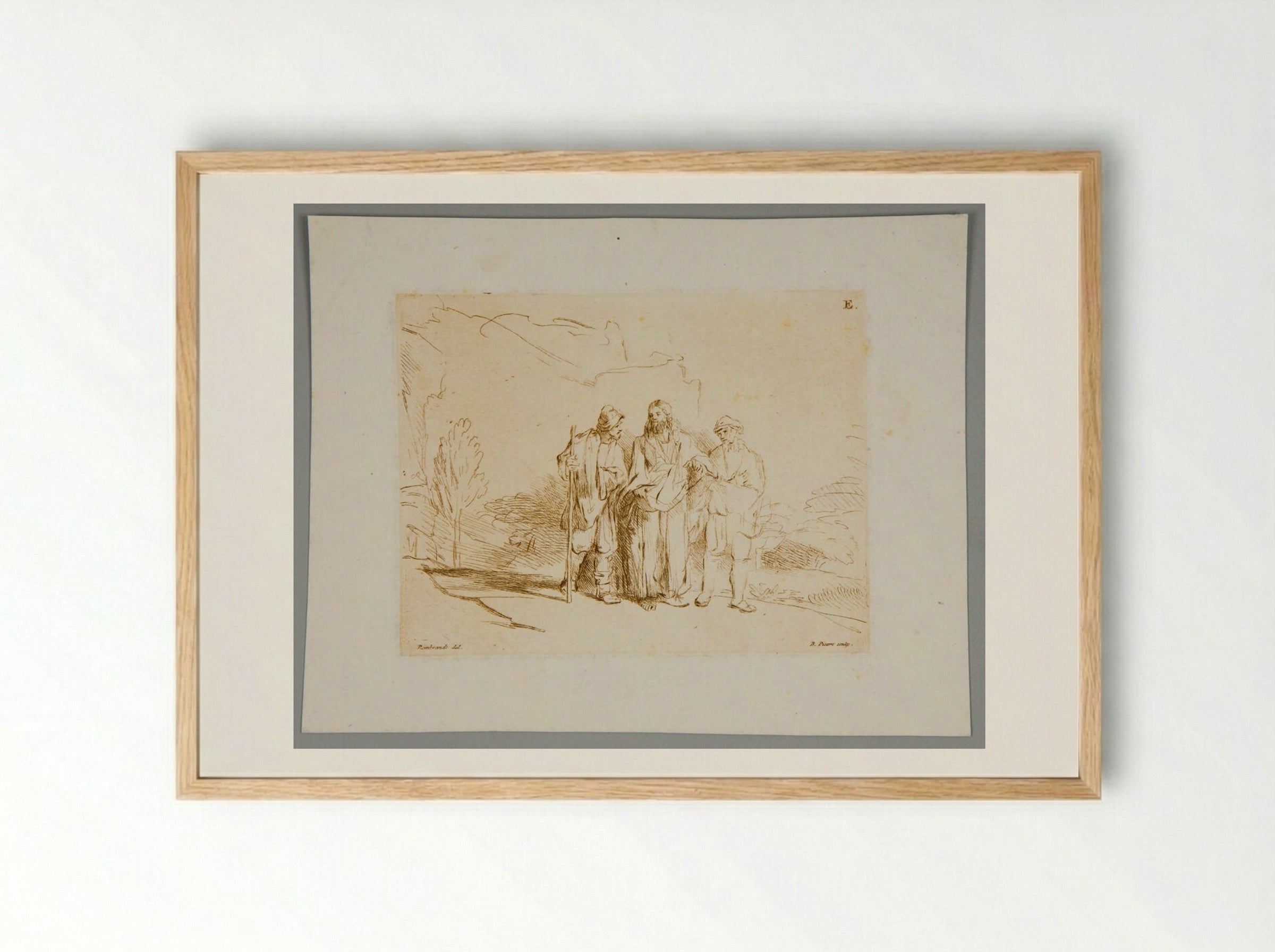 Journey to Emmaus - Bernard Picart - Framed Print Wood